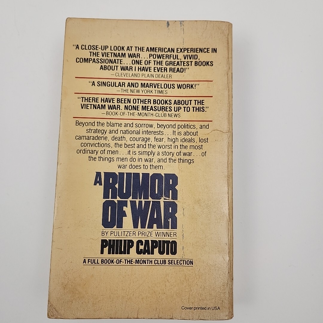 A Rumor of War by Philip Caputo (1978, Mass Market)