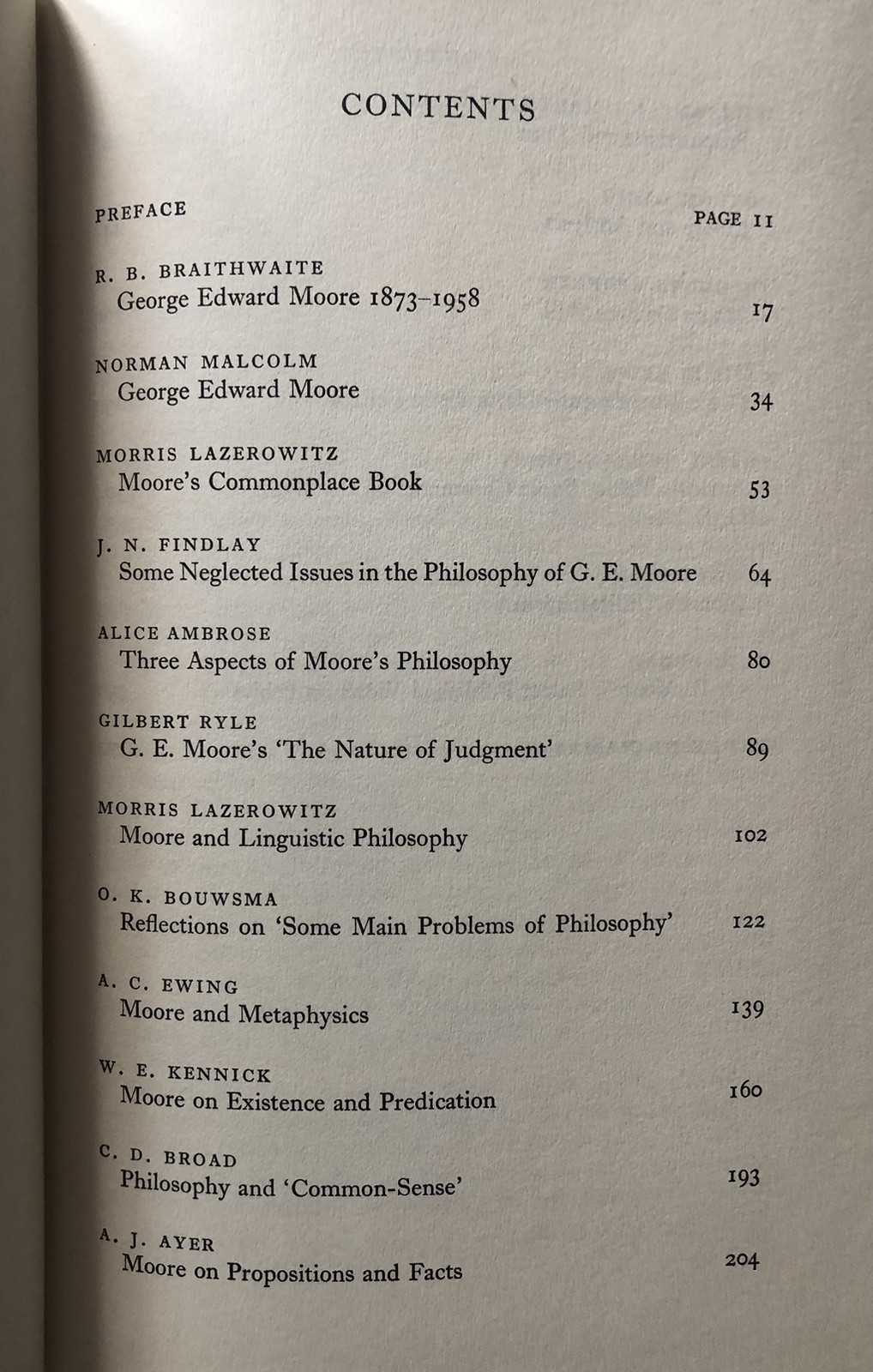 G. E. Moore : Essays in Retrospect eds. Alice Ambrose & Morris Lazerowitz