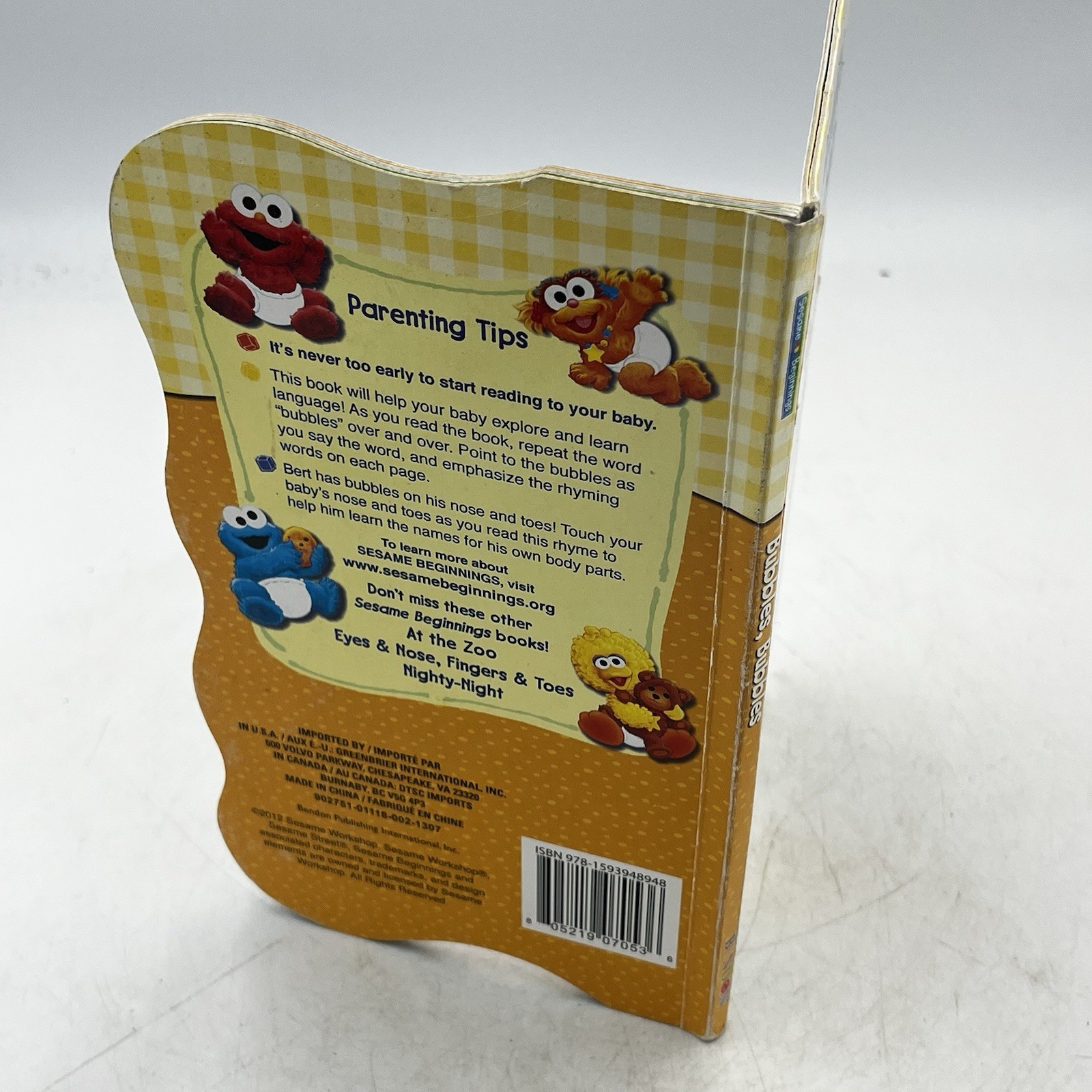 Sesame Beginnings Bubbles, Bubbles Board Book Bendon Publishing Cookie Monster