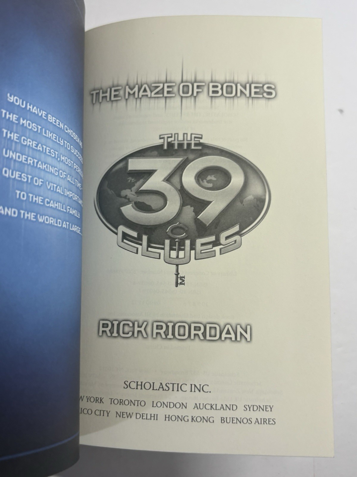 39 Clues Books 1, 2, 3, 8 and 10