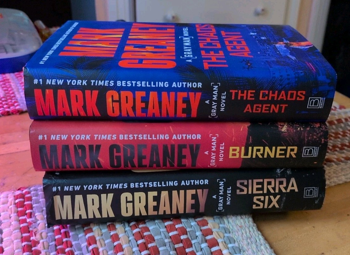 Mark Greaney Gray Man Book Set Lot 3 Novels – HC 1st Printings #11, 12, 13. Lib