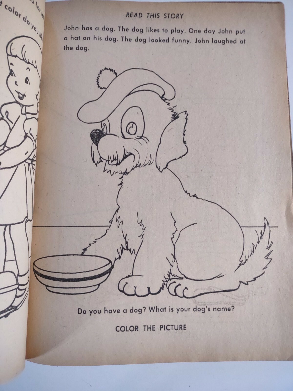 1959 FUN TIME Coloring Book #336 Treasure Coloring Books UNCOLORED 60+ pages.