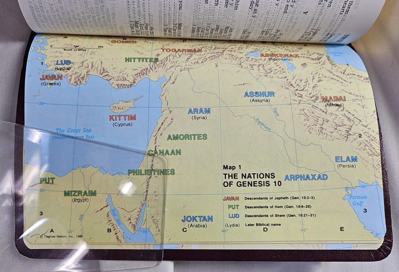Holy Bible King James Version Giant Print Red Letter Edition 1990 w/ Maps
