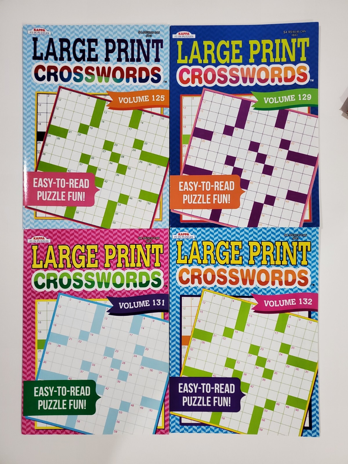 Large Print Crosswords Puzzle Books Kappa Games,Search,Hunt~ Pick up to 20 Vols