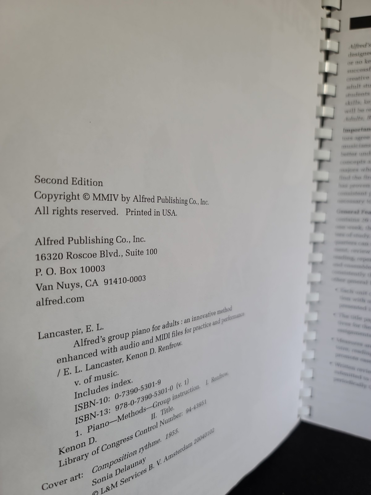 Alfred’s Group Piano For Adults Book 1 Second Edition Spiral Bound Piano