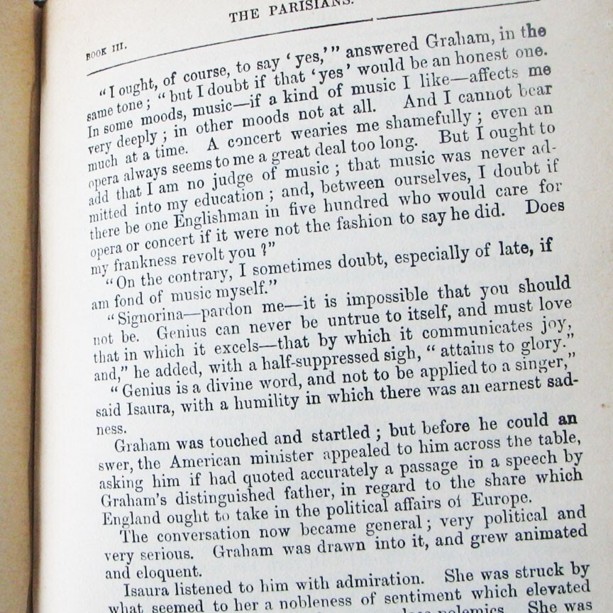 The Parisians 1884 Edward Bulwer Lord Lytton Hardcover Belford Clarke Publishers