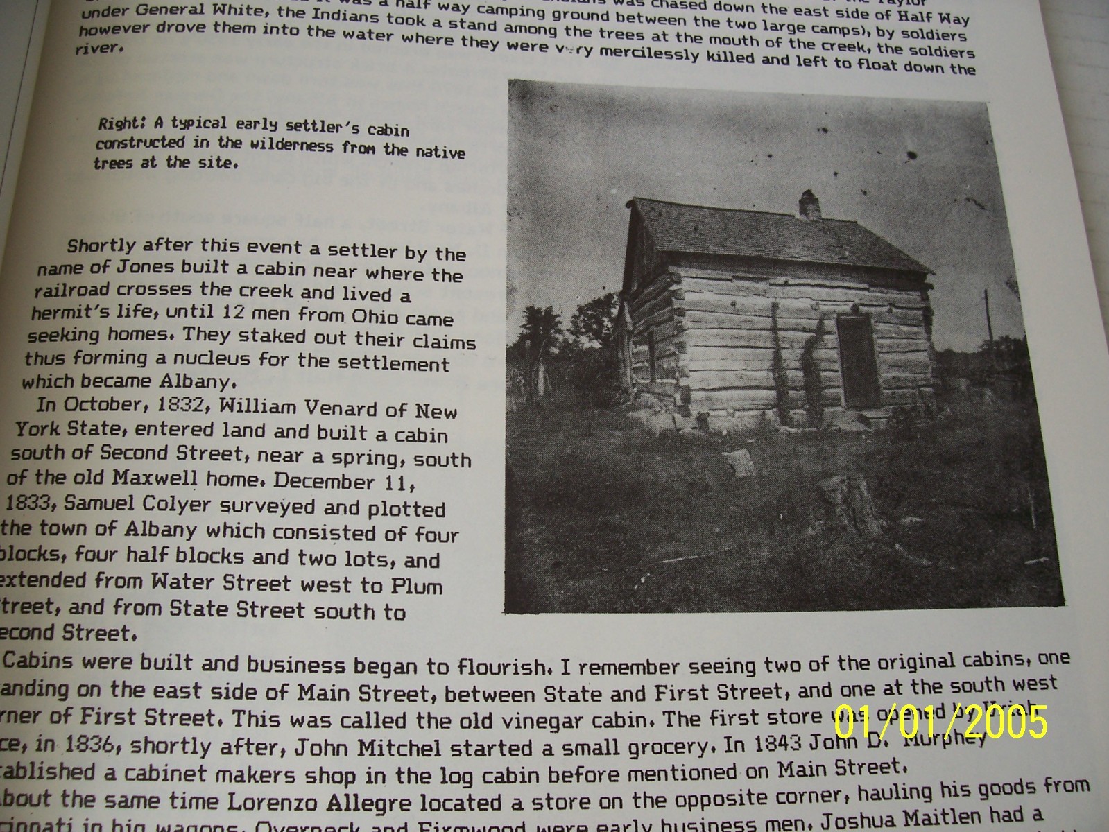 “Yester-Year Albany” Book – INDIANA RARE – 8 1/2″ x 11″ w/92 Pages