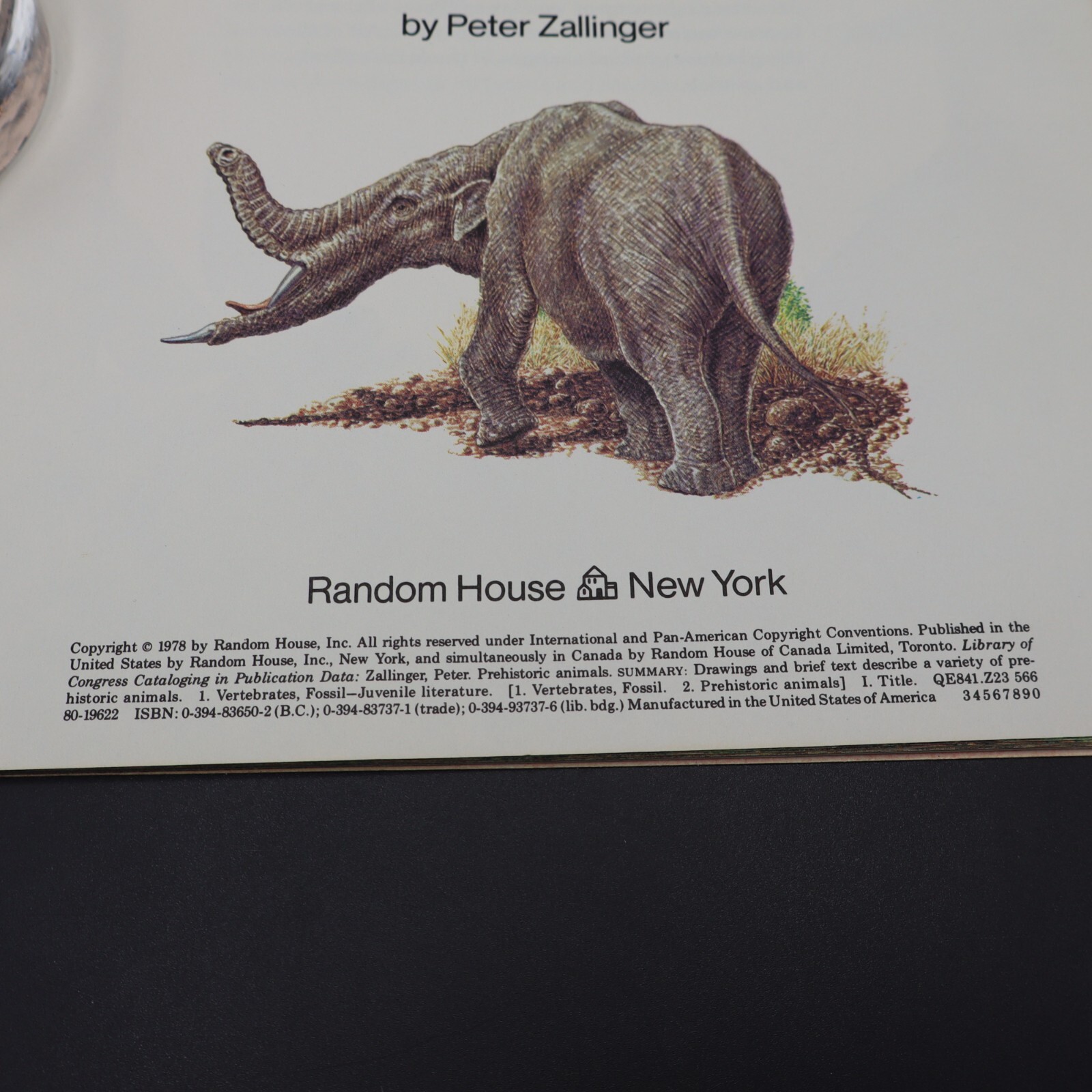Prehistoric Animals By Peter Zallinger Childrens Book Random House Vintage 1978