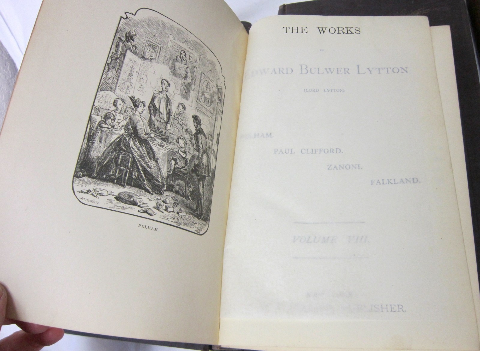Bulwer’s Works Lot of 7 Books Volume 2-9 (missing 1 & 7) Edward Bulwer Lytton