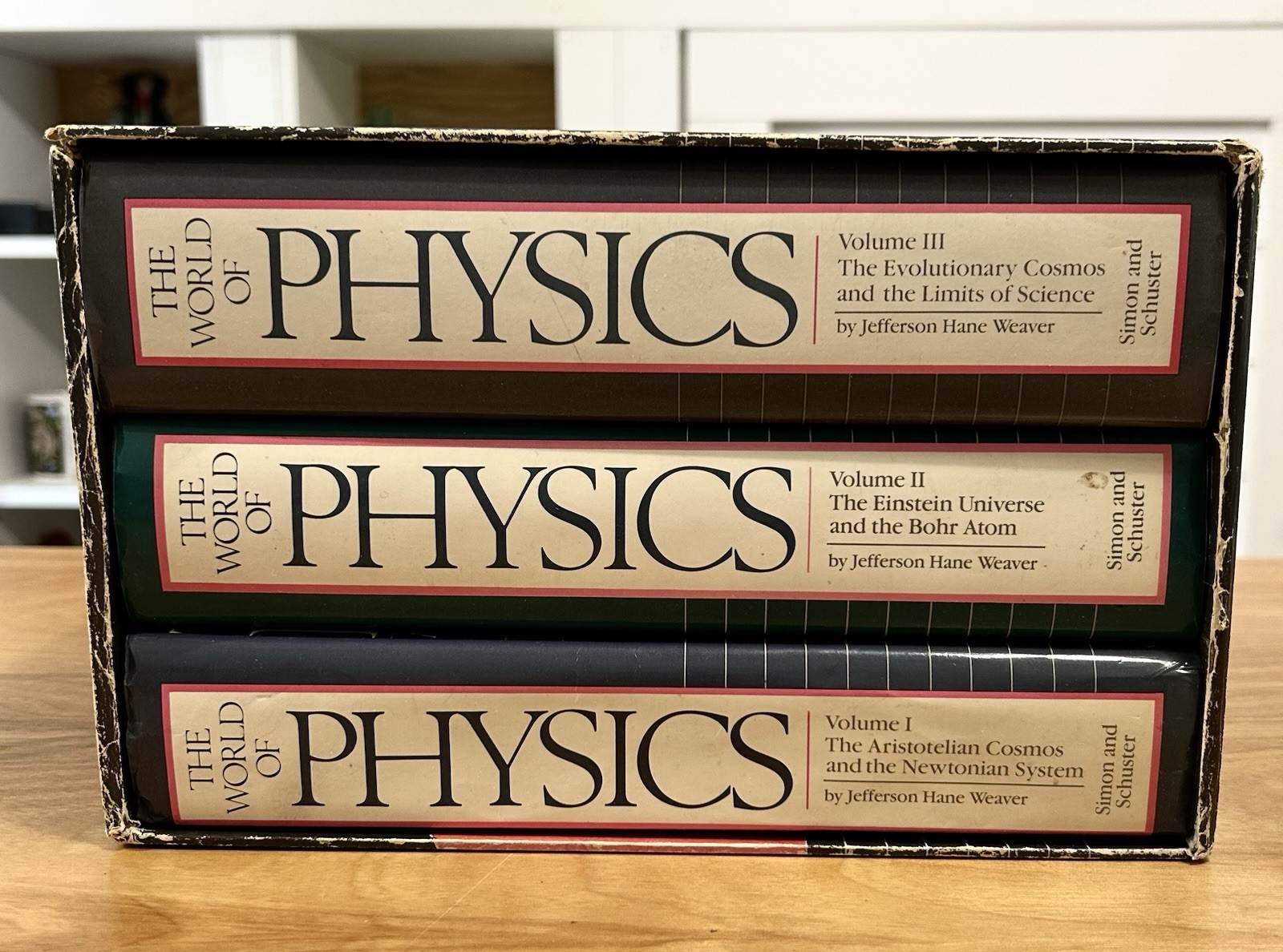 The World of Physics 3 Volume Set , Boxed – Jefferson Hane Weaver Hardcover 1987