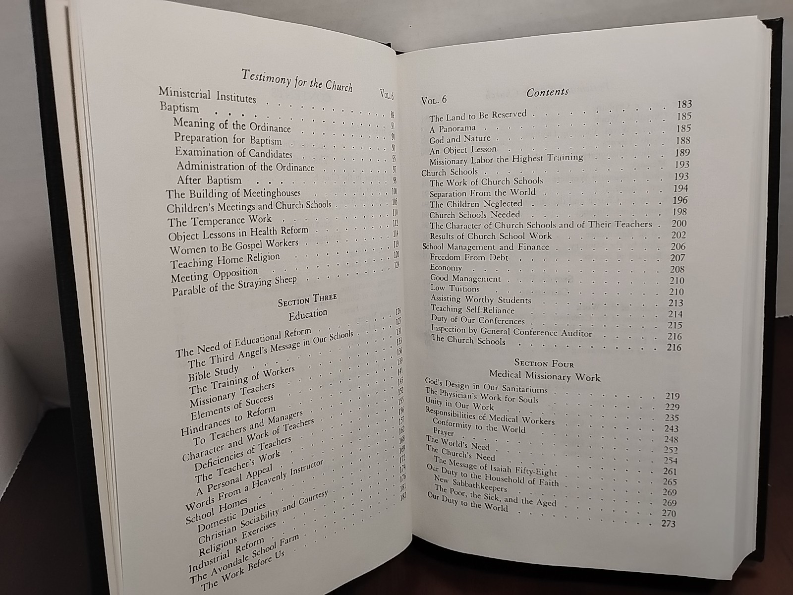 Testimonies for the Church : Volume 6 – Ellen G. White – 1948 – Hardcover