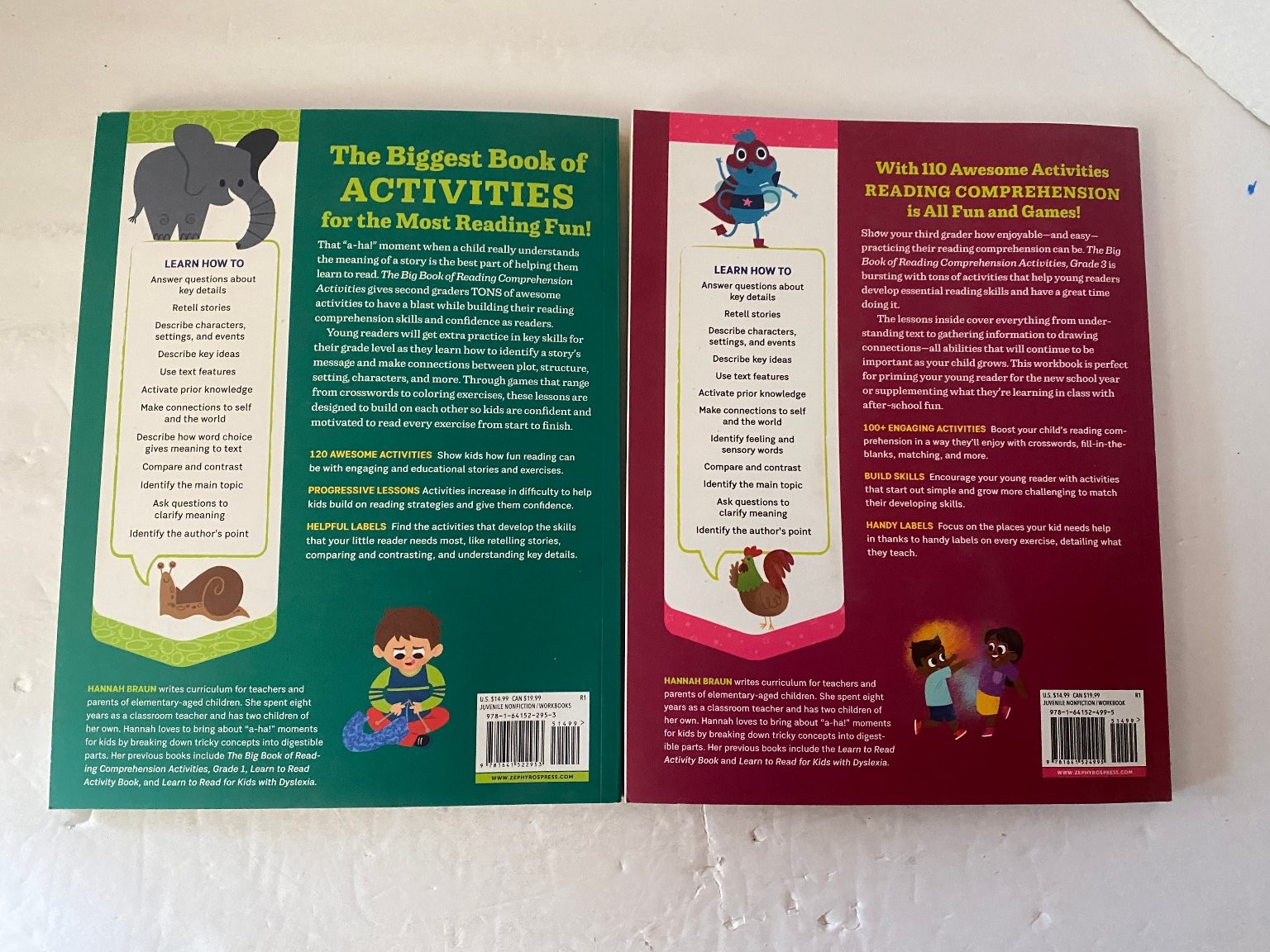 Big Book of Reading Comprehension Activities Grades 2 & 3 Hannah Braun Workbook