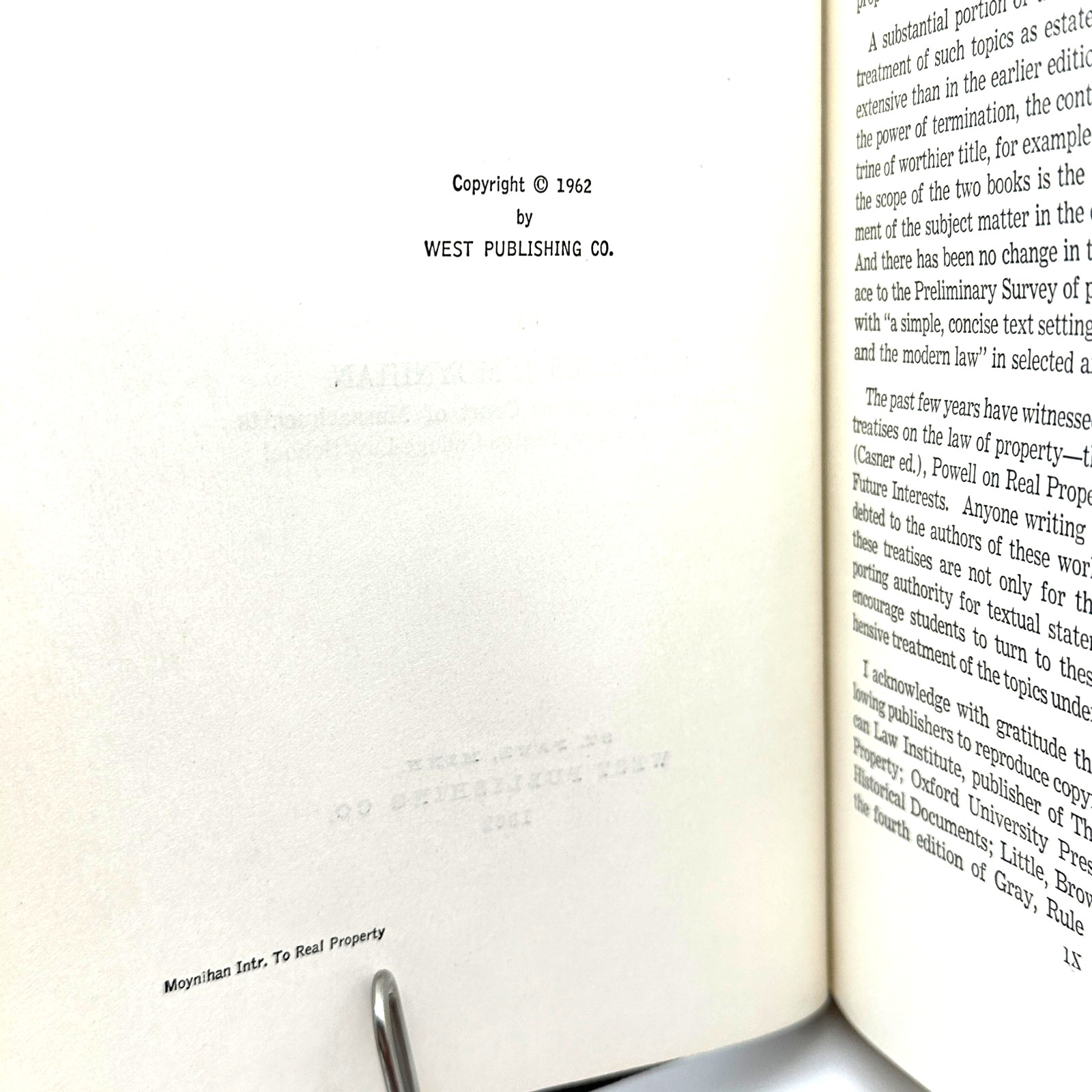 Introduction to the Law of Real Property Moynihan 1962 West Publishing Vtg Legal