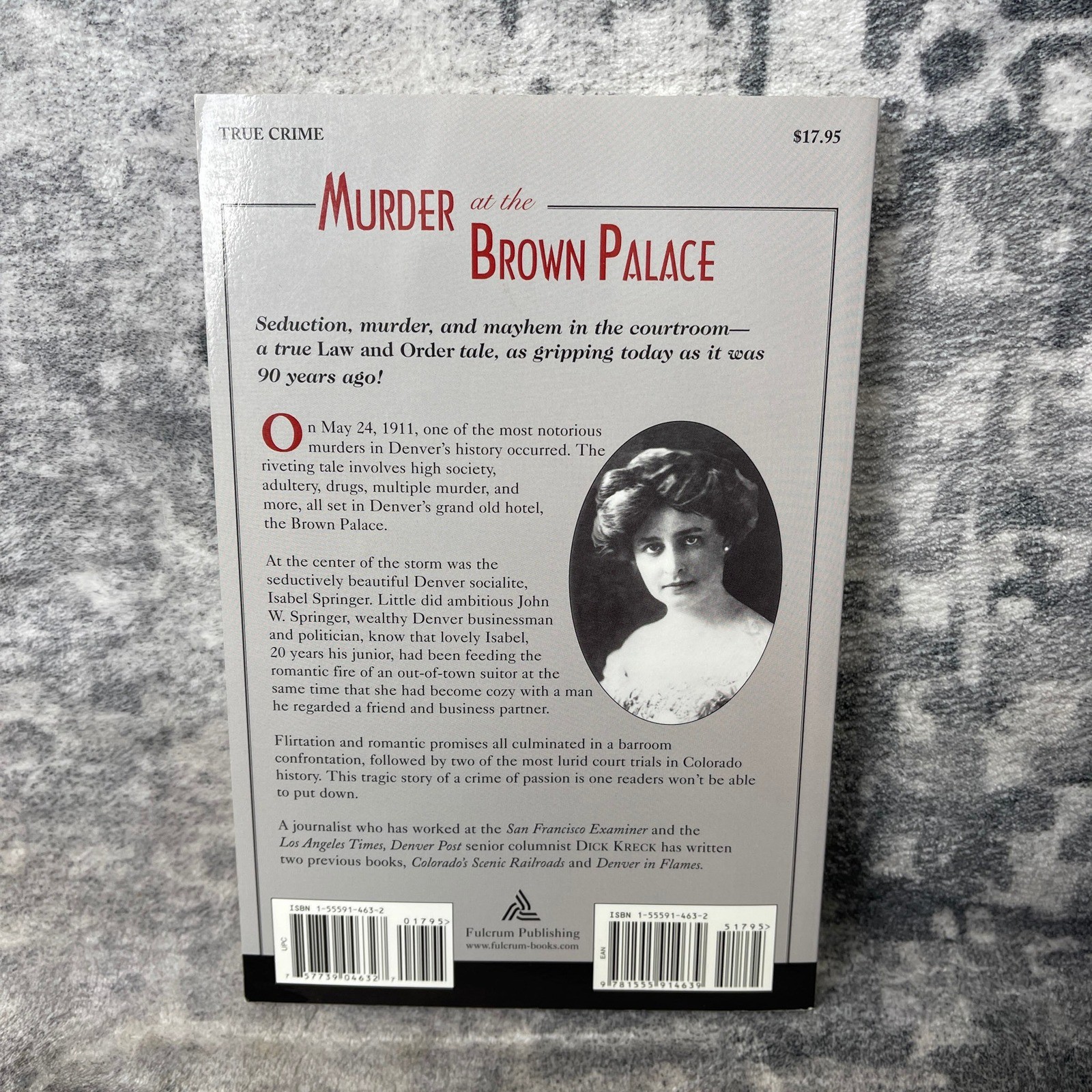 Murder at the Brown Palace Dick Kreck Signed Fulcrum Publishing True Crime Book