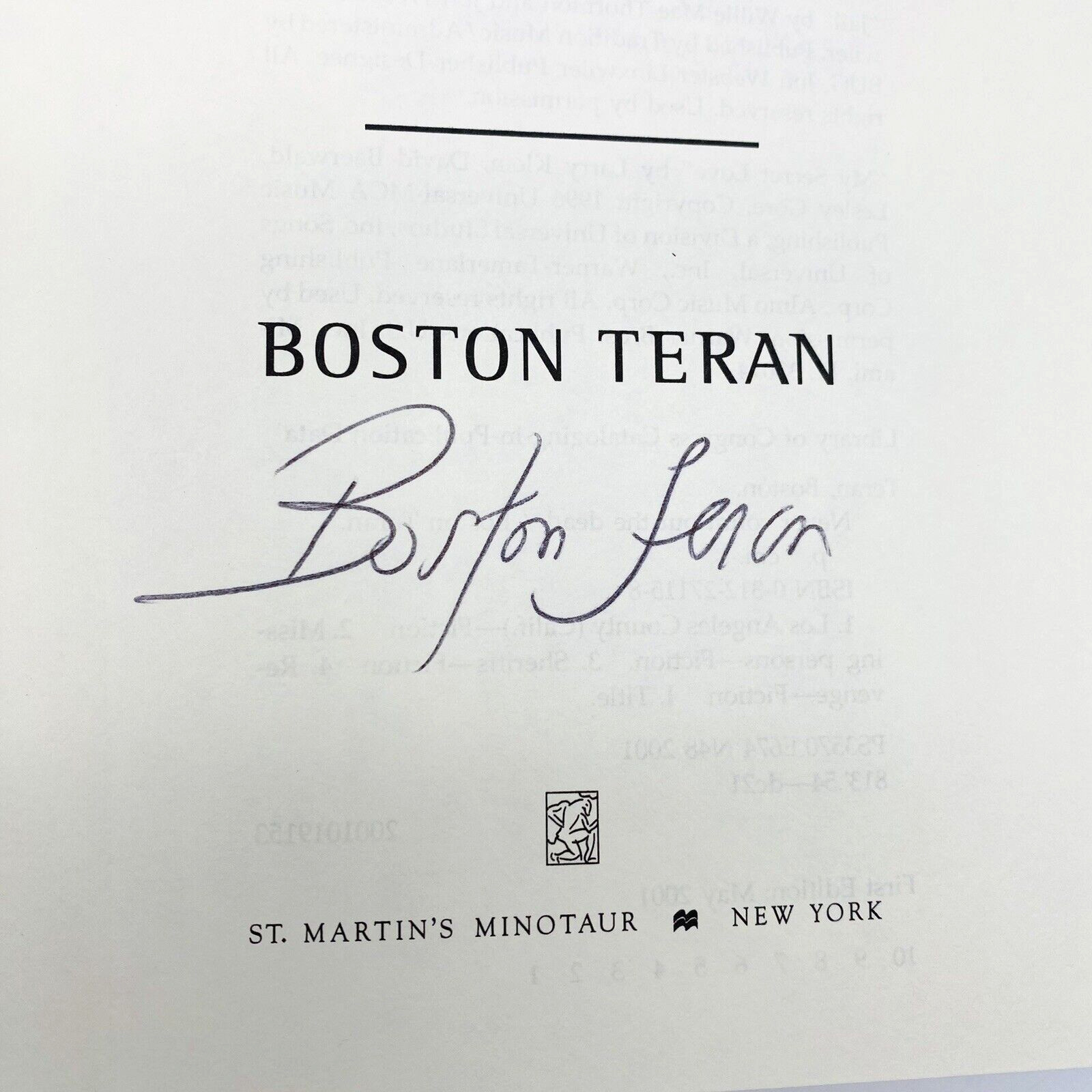 SIGNED Never Count Out the Dead Boston Teran 1st 1st Hardcover Dust Jacket