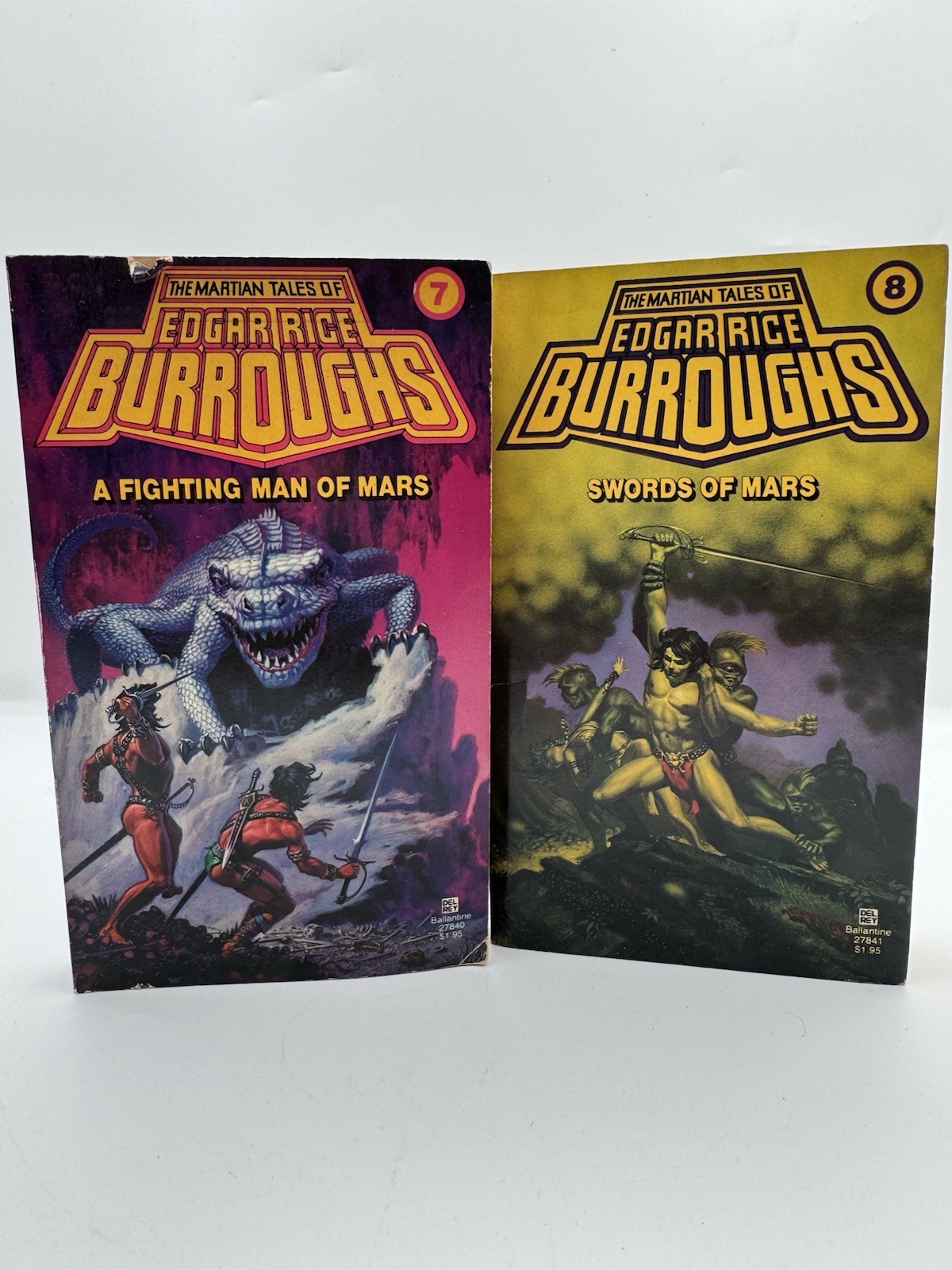 The Martian Tales Of Edgar Rice Burroughs Book Series 7,8 Lot Of 2 Paperback VTG