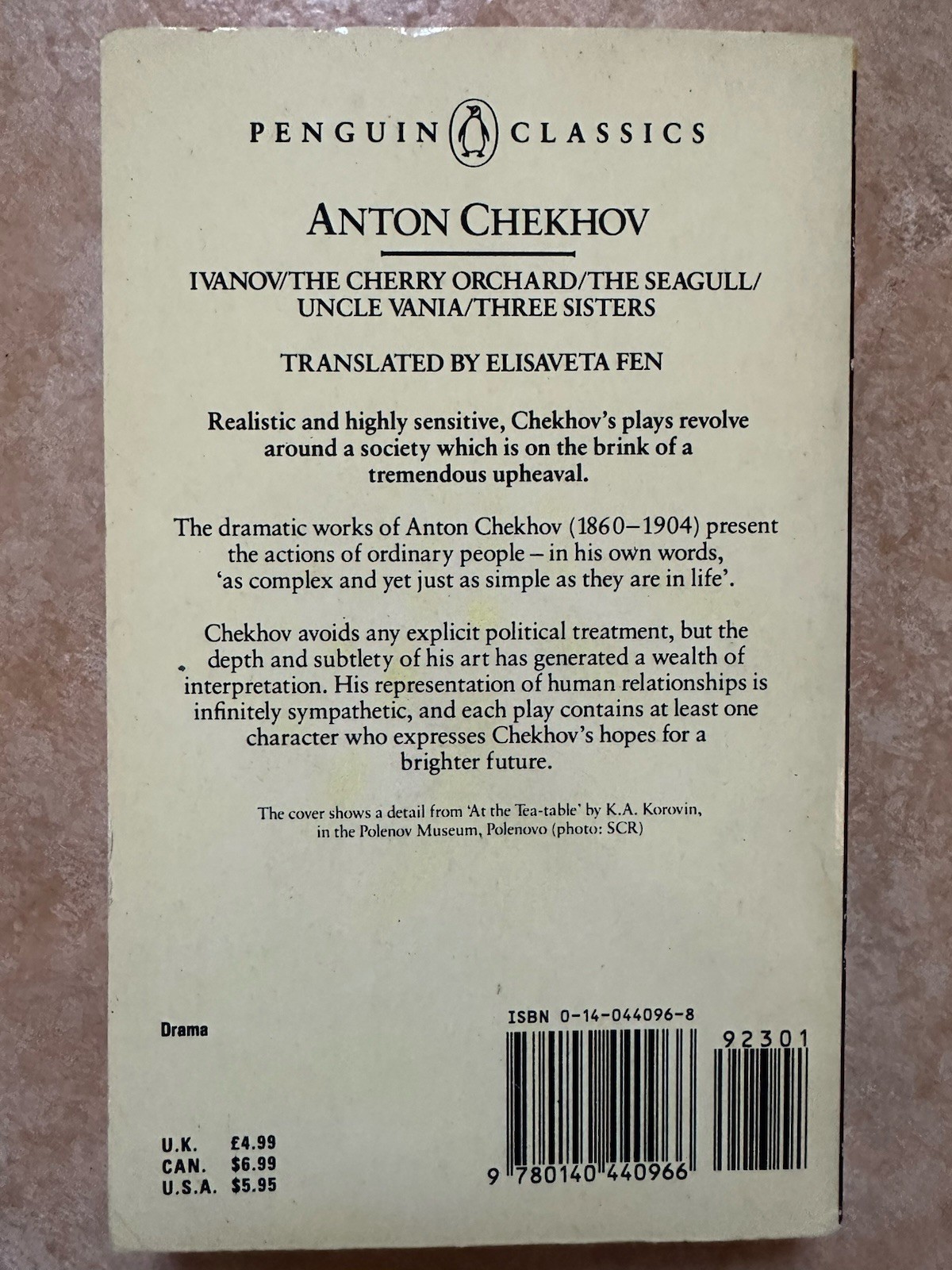 Lot of 2 “PLAYS” Anton Chekhov (1959) & “FATHERS AND SONS” Ivan Turgenev (1975)