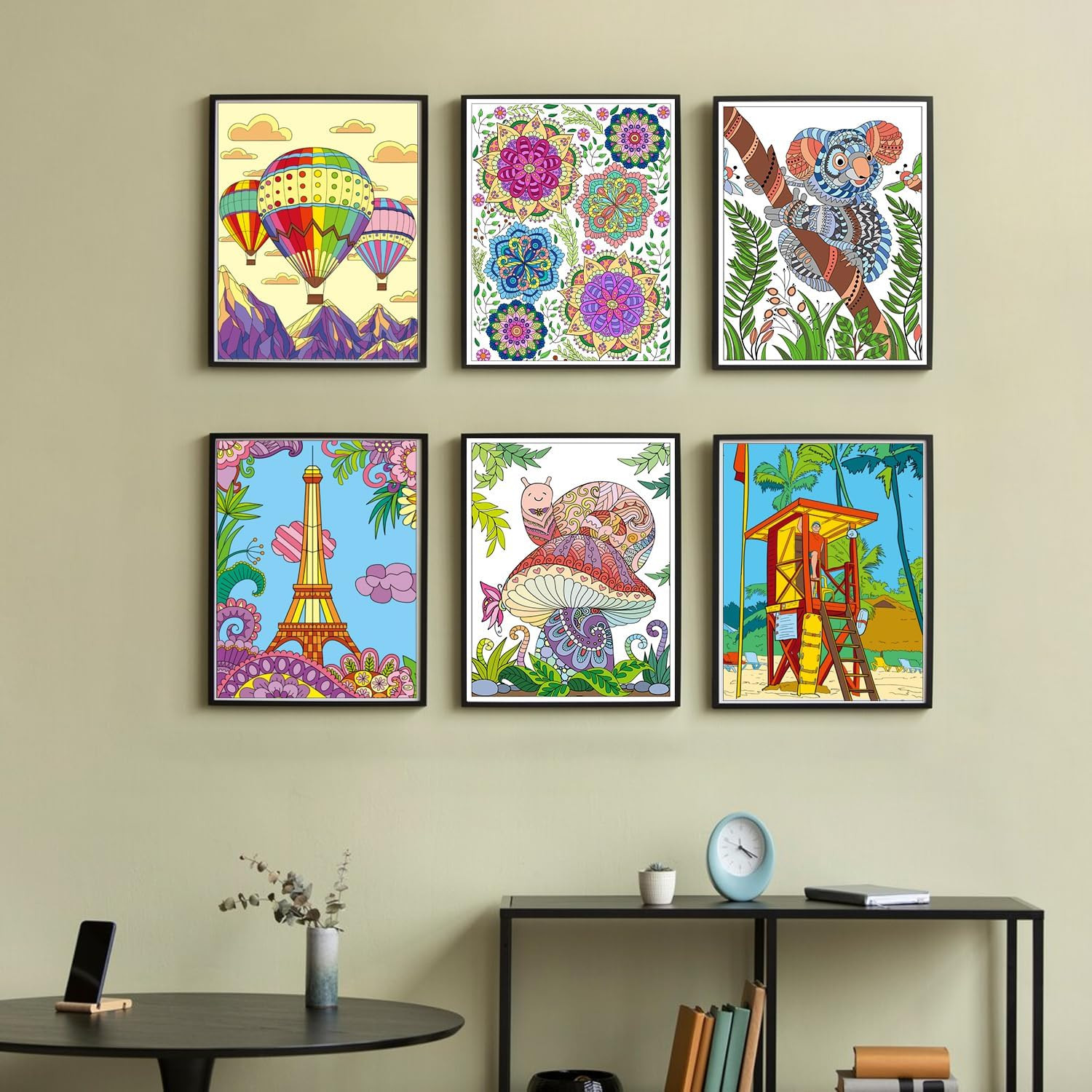 Kalysky Adult Coloring Books Set:3 Coloring Books for Adults Animal Flowers & Ot