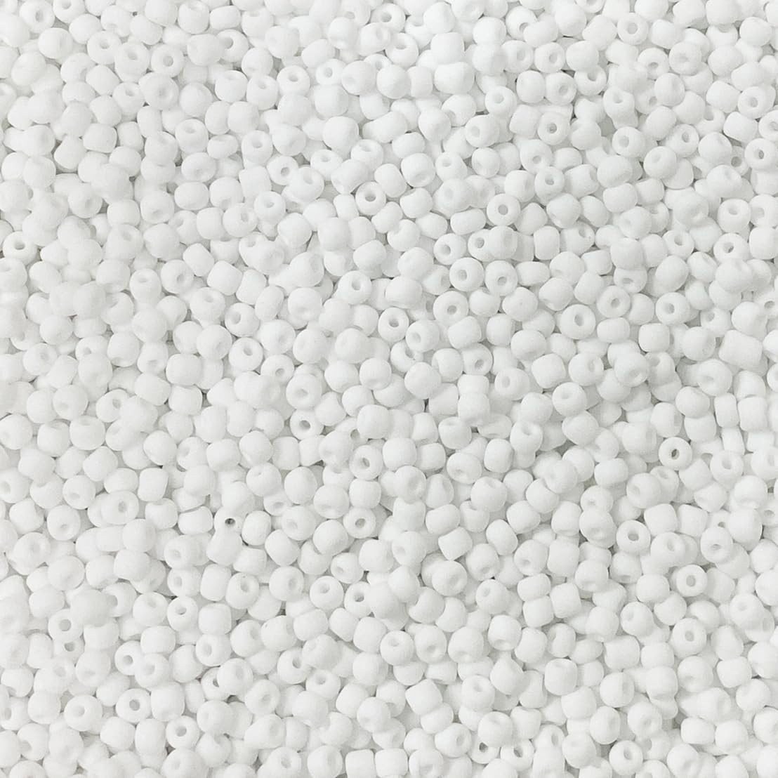 Frosted White Color 3mm Seed Beads About 3600pcs/100Grams in Bag, 8/0 Glass Craf