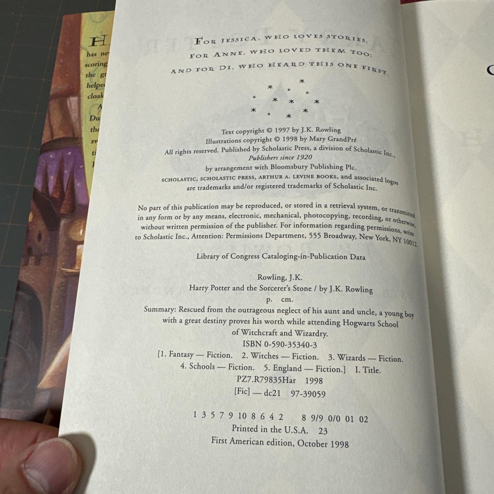 Harry Potter 1st Edition & 1st Printing Lot Volumes 1,2,3,4,7 Full Number Lines