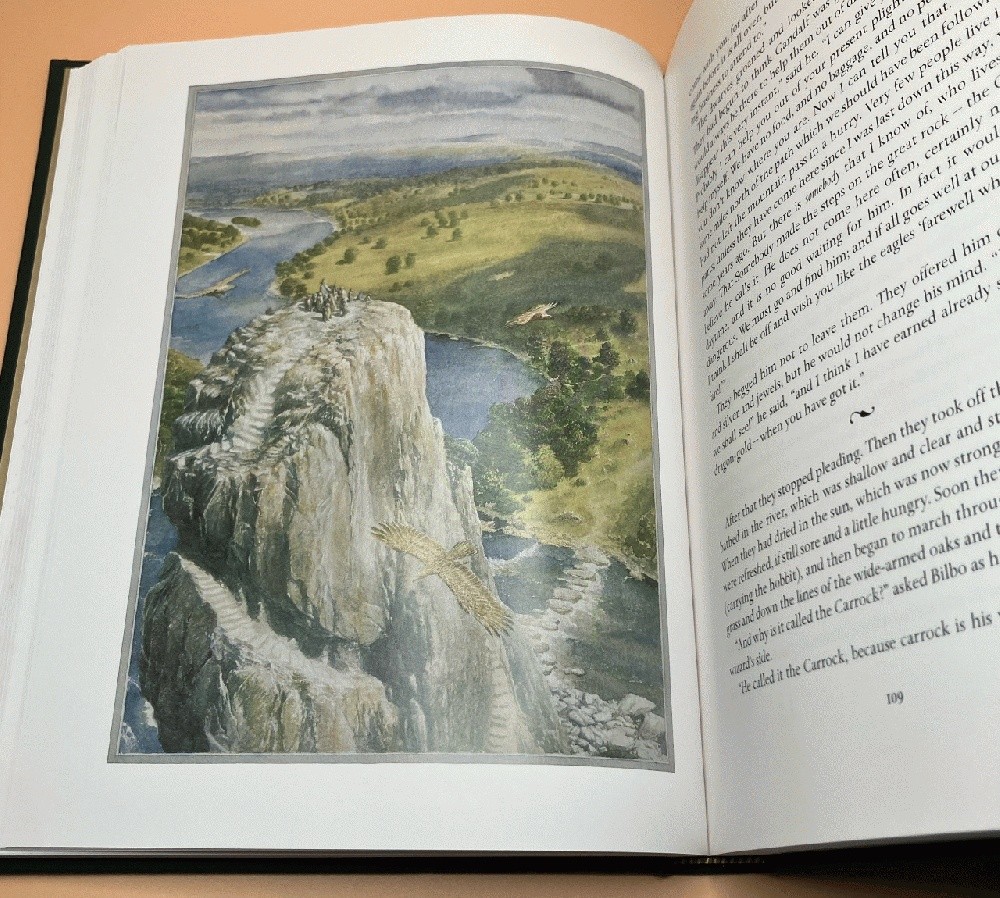 Alan Lee illustrated Hobbit – later print of 1997 edition – dustjacket – Tolkien