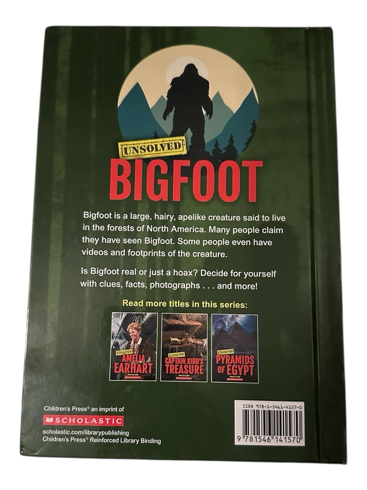 Bigfoot (Unsolved) by Dinah Williams (2025, Hardcover)