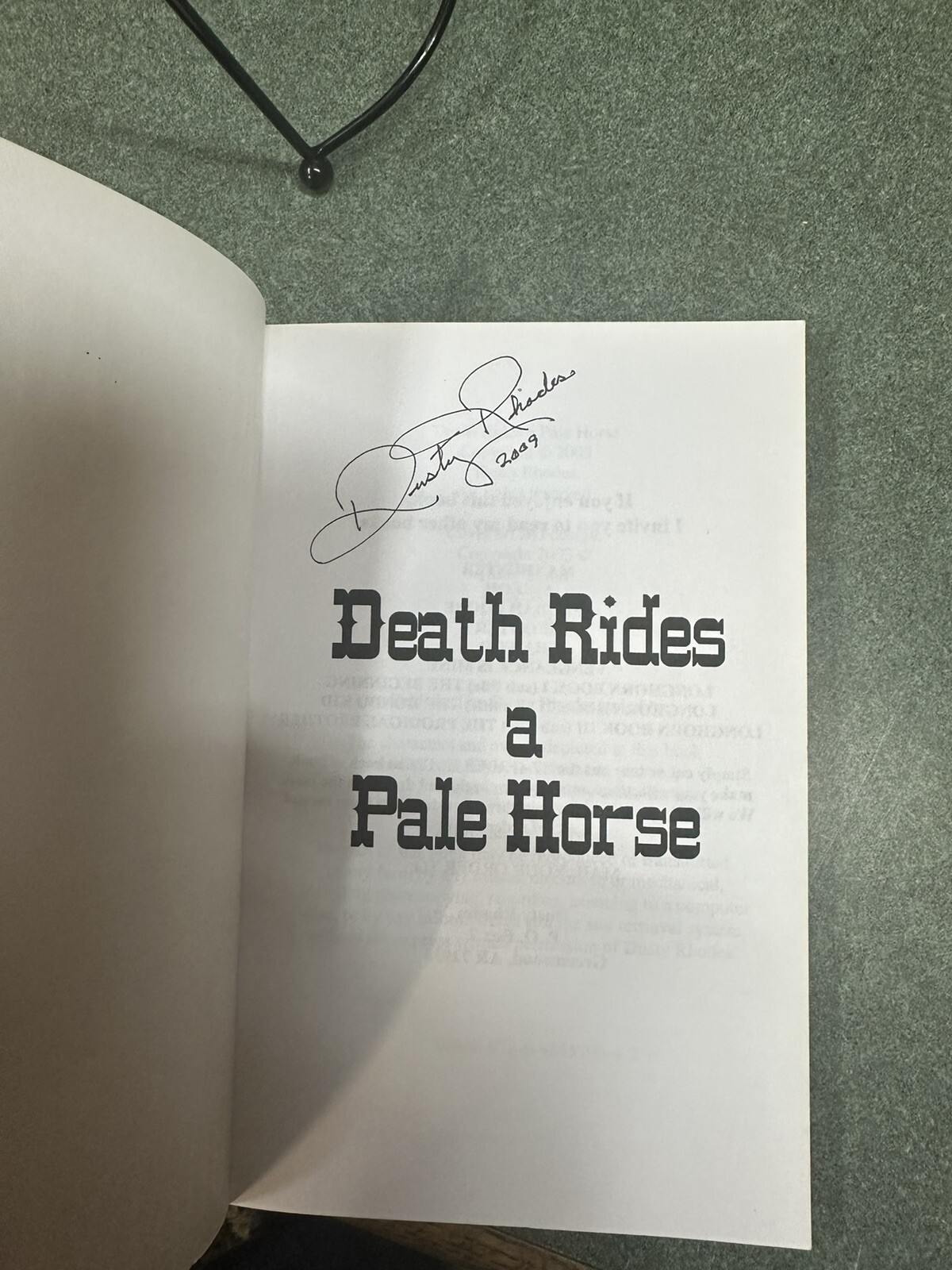 Death Rides a Pale Horse by Dusty Rhodes (Paperback) Signed