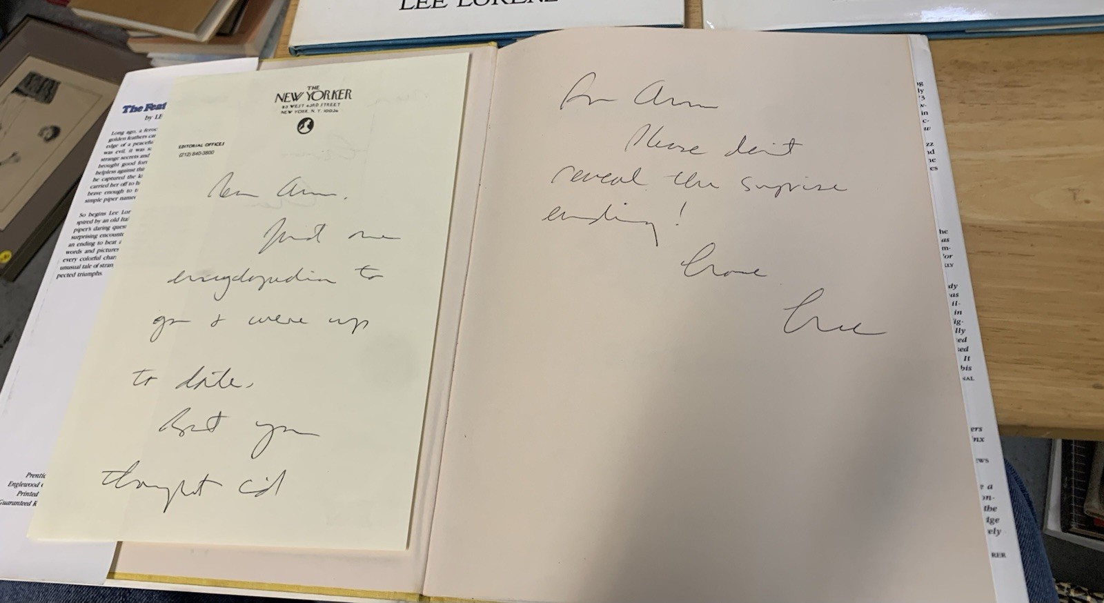 3-Rare Lee Lorenz Signed Books Ann Maurice personal collection all signed LOOK