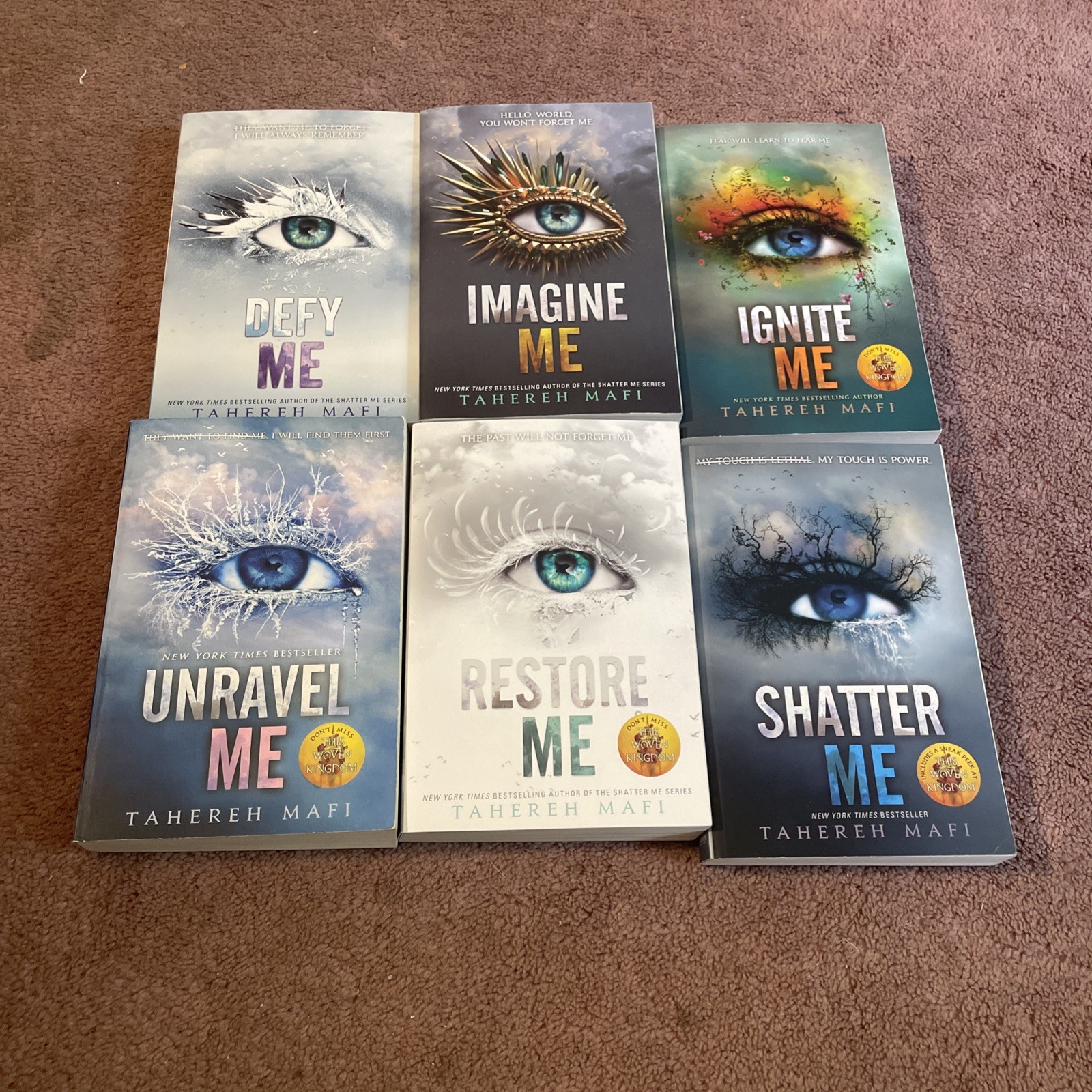 Shatter Me Series 6-Book Lot by Tahereh Mafi 2021 Paperback Complete Series New