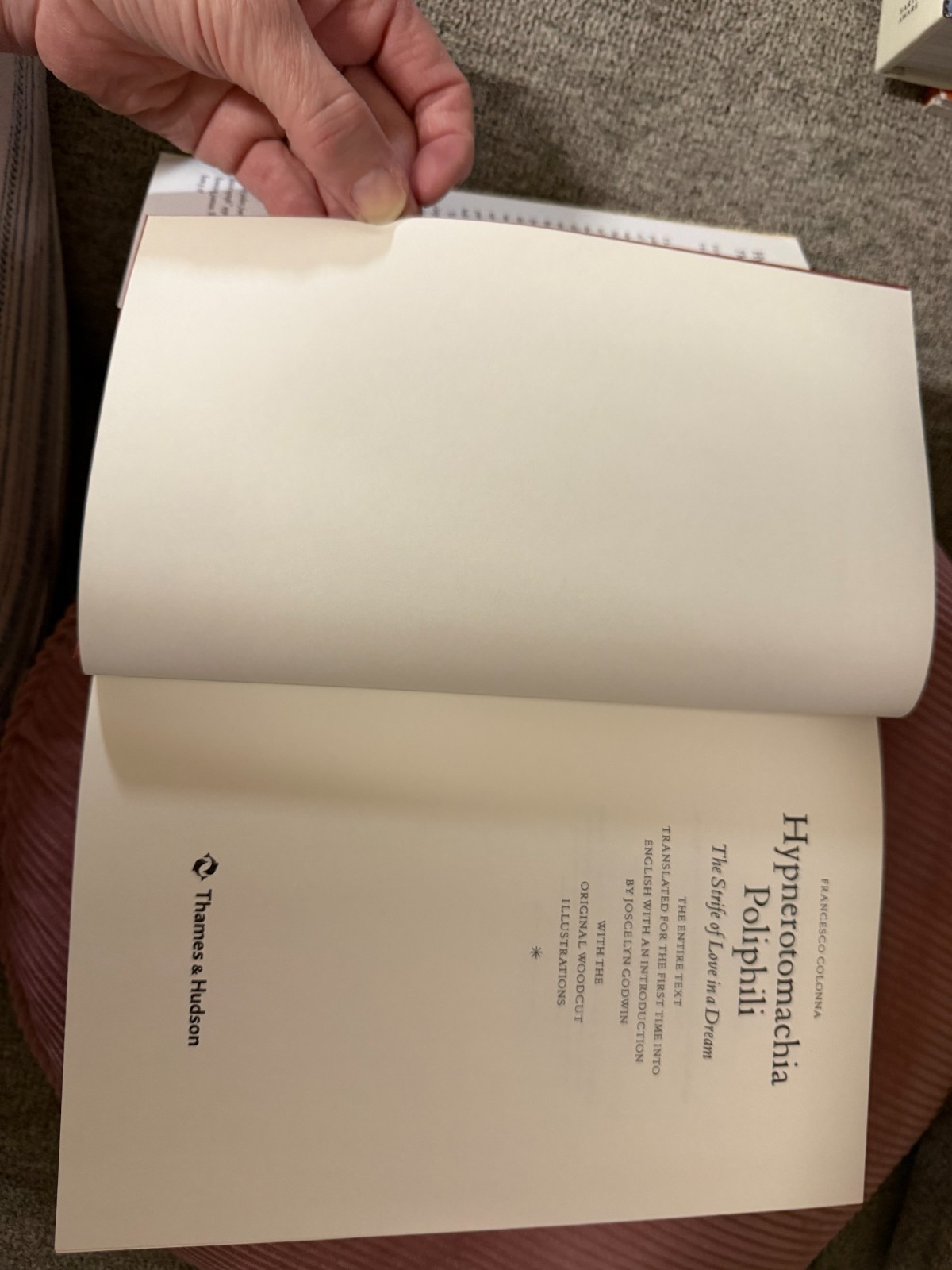 Hypnerotomachia Poliphili: The Strife of Love in a Dream HC Dust Jacket