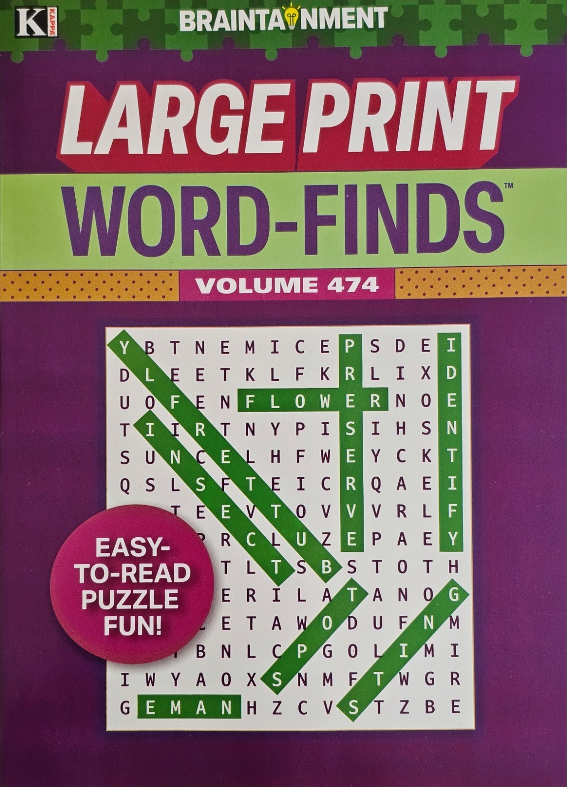 5 New Large Print Word-Finds Puzzle Books Kappa Games Vol #474-516~ Search,Hunt