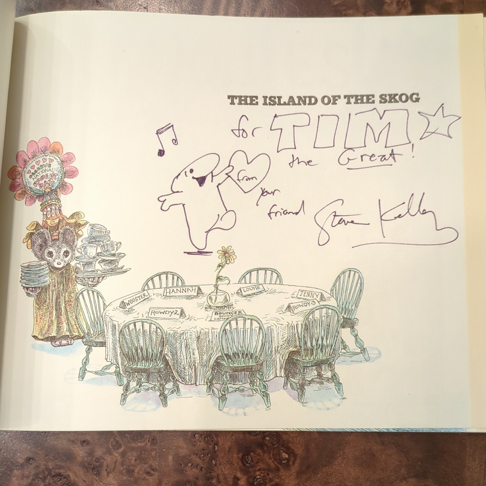 The Orchard Cat/The Island of the Skog Steven Kellogg – 2 Paperbacks, 1 *Signed*
