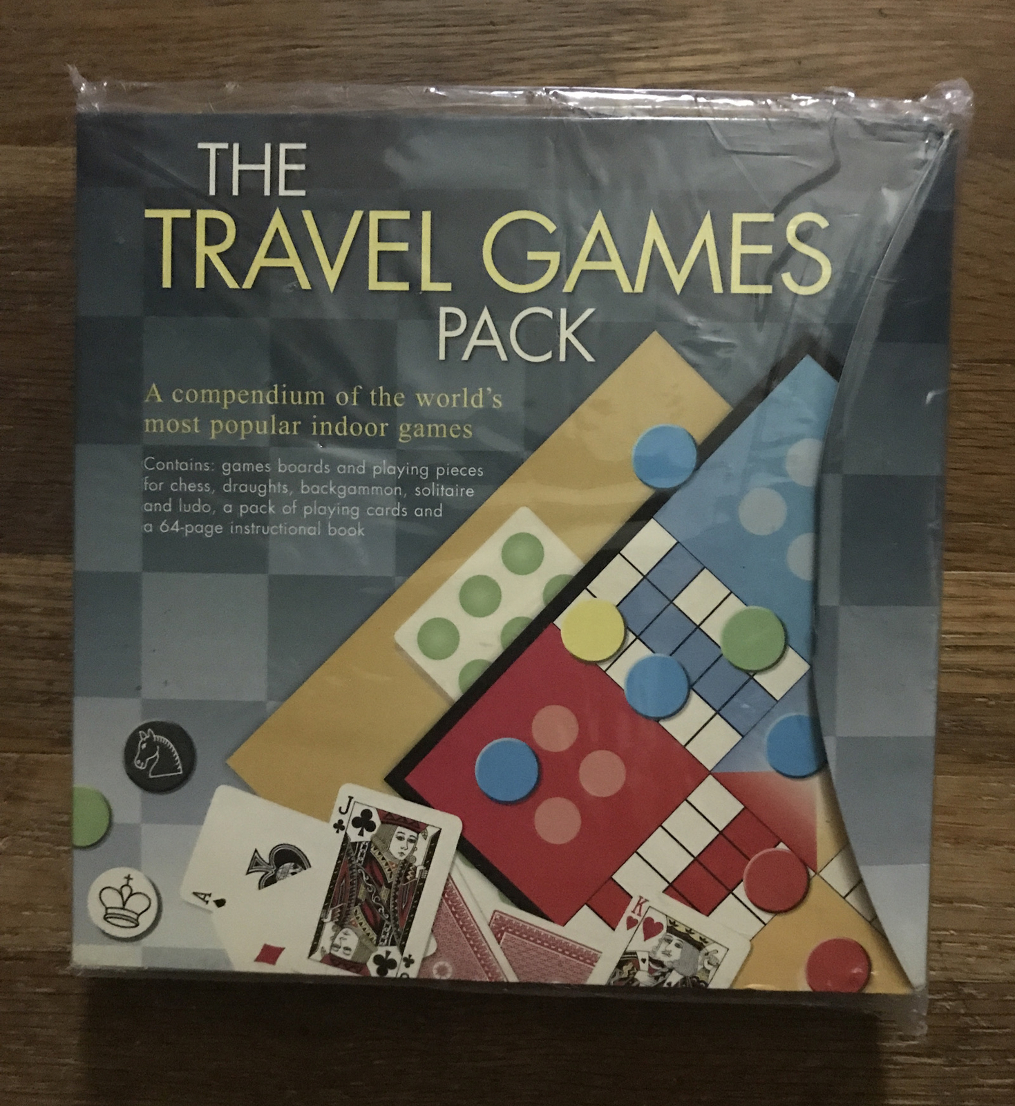 The Travel Games Pack ~ 2005 ~ Four Board Games, Deck Of Cards, 64 Page Book