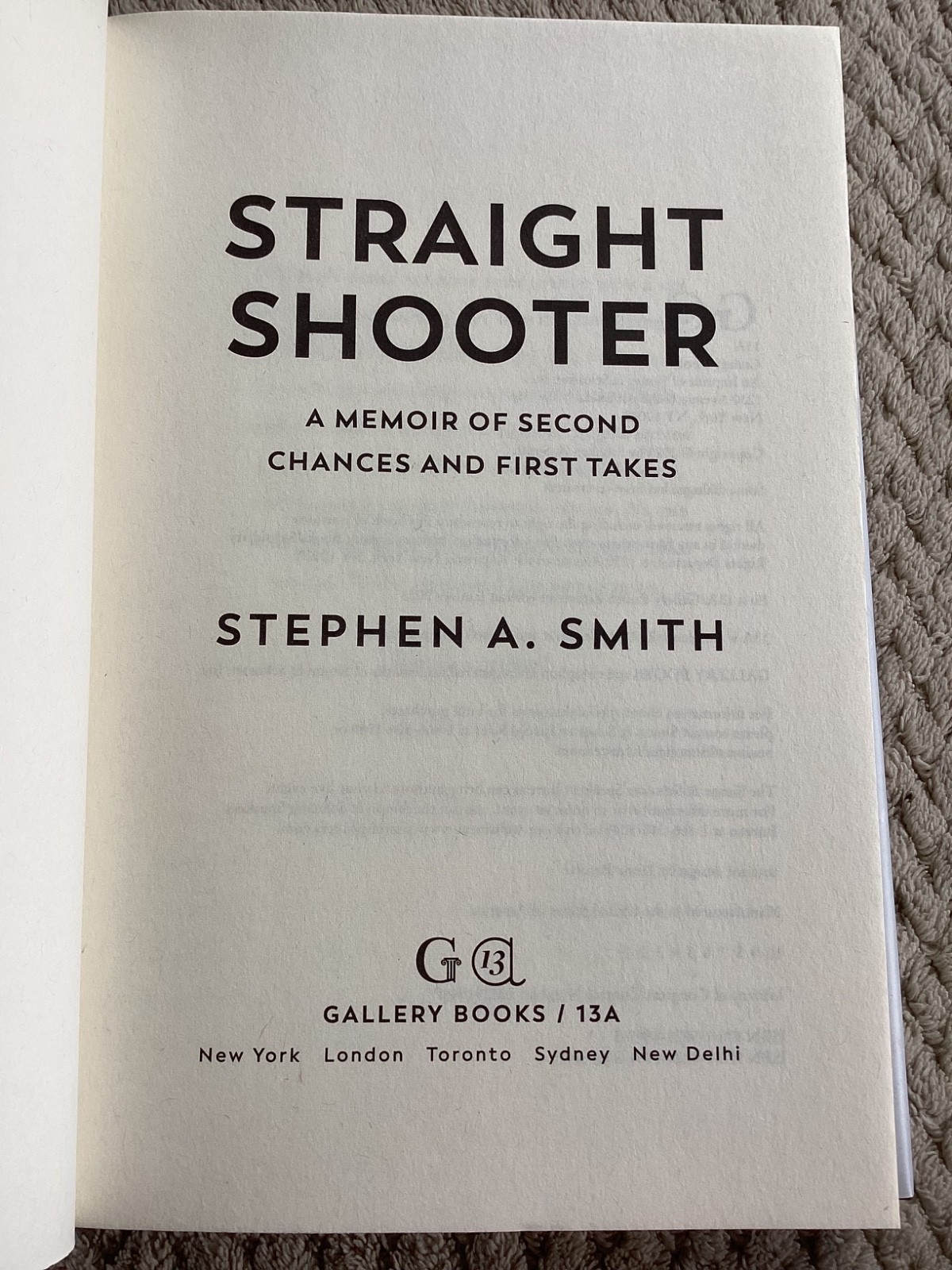 *Signed* Straight Shooter : A Memoir by Stephen A. Smith (2023, Hardcover)