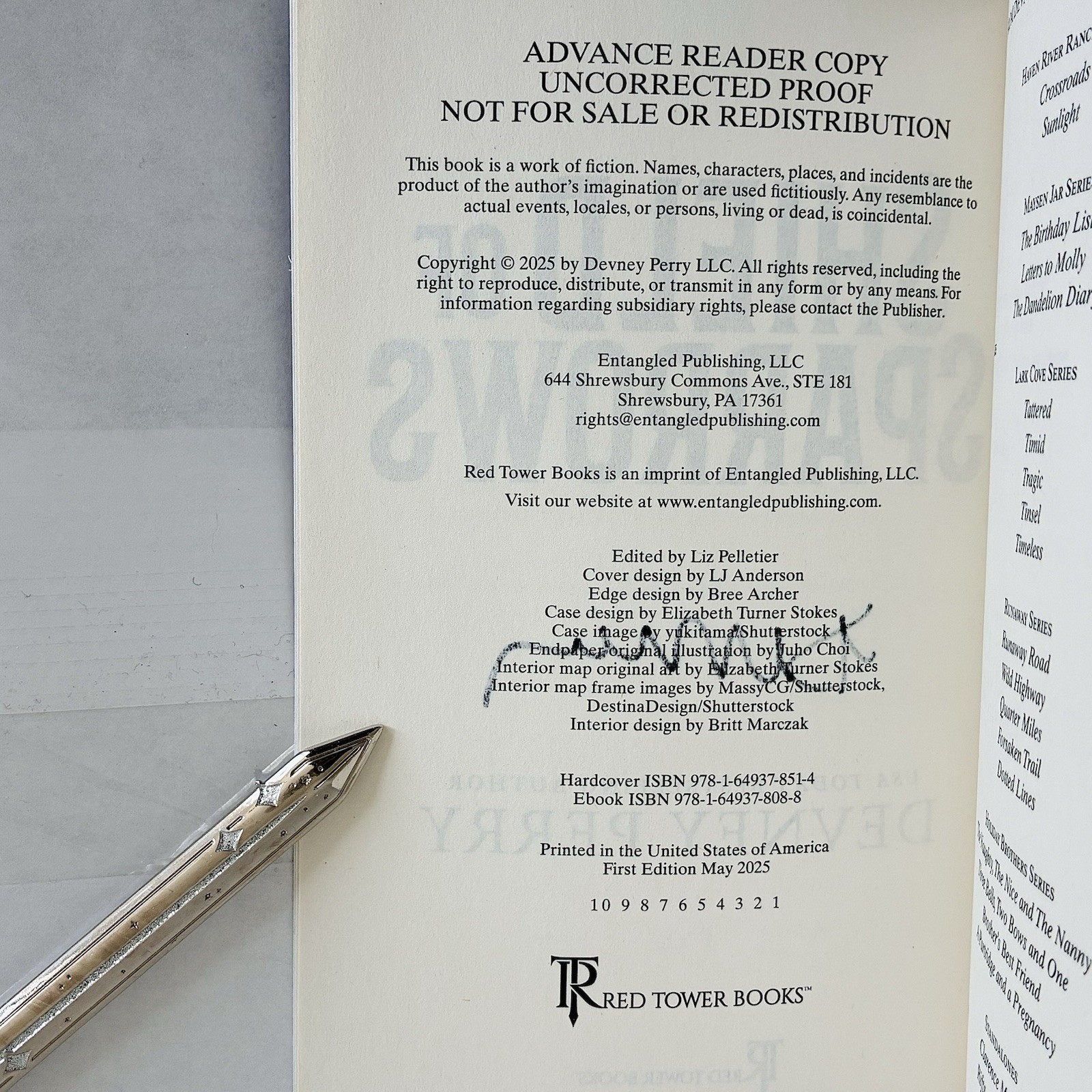 Shield of Sparrows by Devney Perry ARC Uncorrected Proof HAND SIGNED✍️
