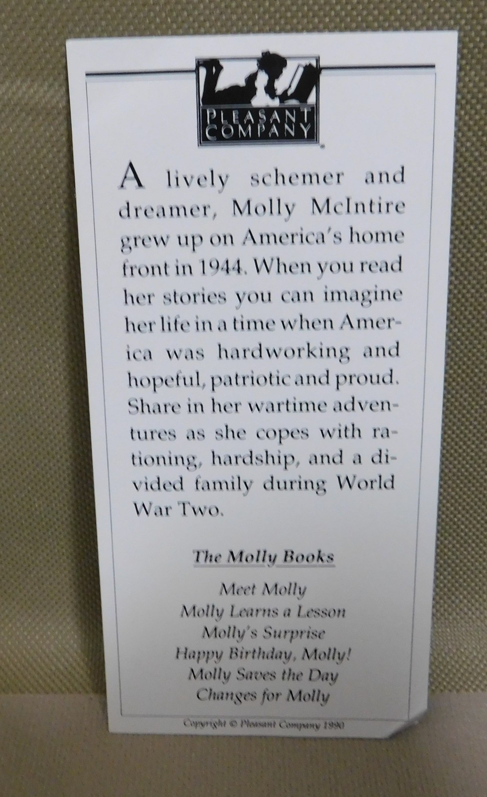 VTG MOLLY Pleasant Company American Girl Doll Books Complete Set 1st Ed READ