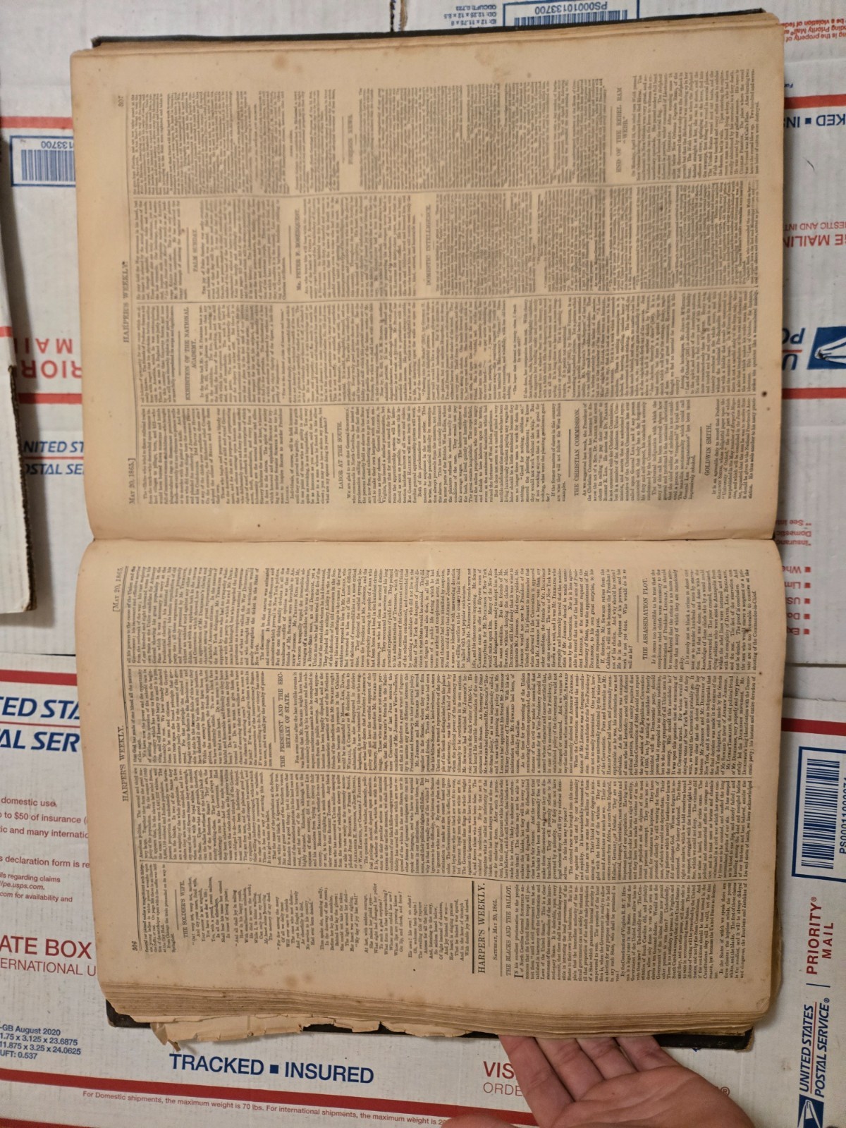 Harpers Weekly Journal of Civilization 1865 volume IX full year bound volume
