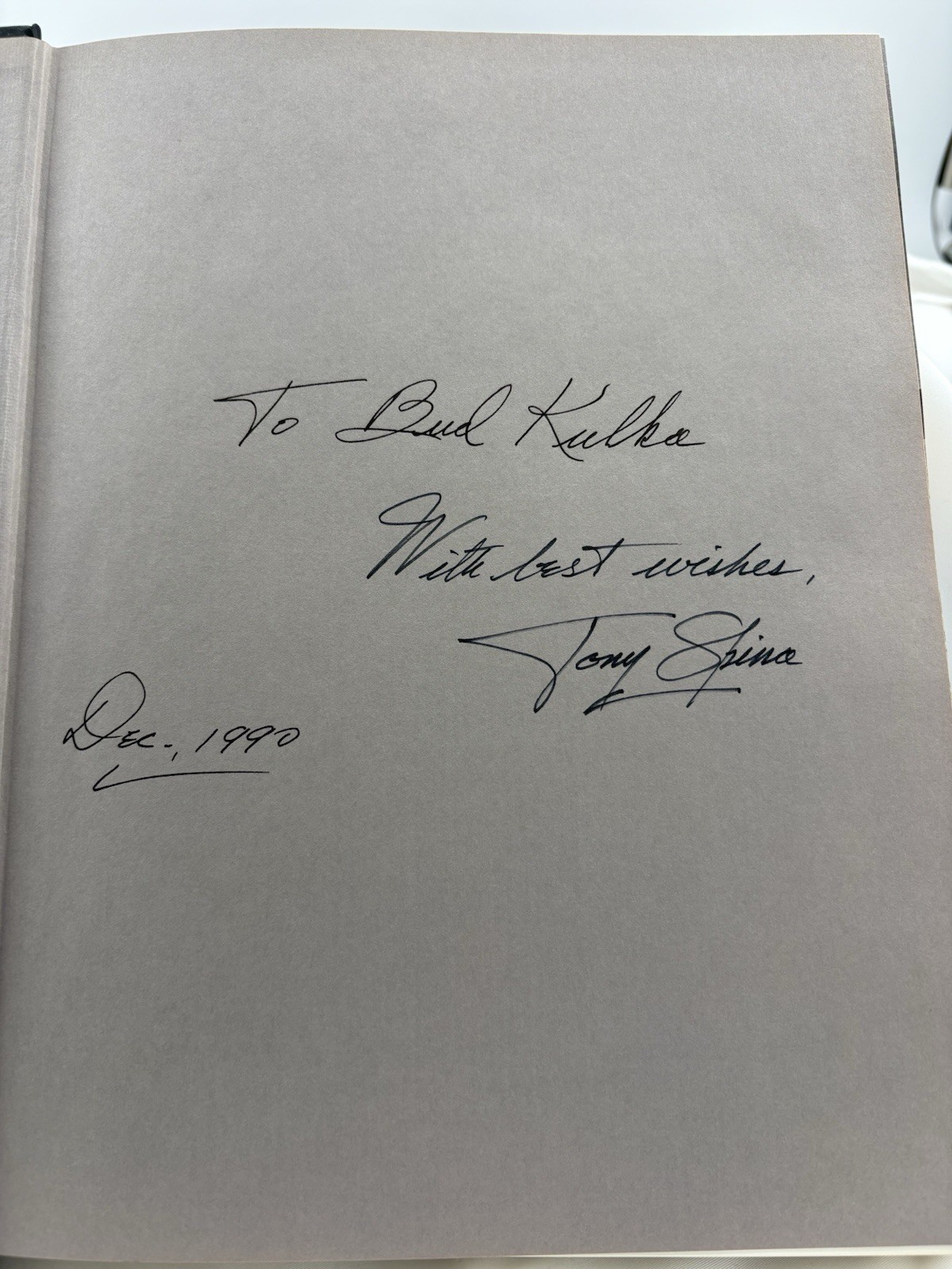 Tony Spina Chief Photographer Detroit Free Press 1988 1st Ed. Signed/Inscribed