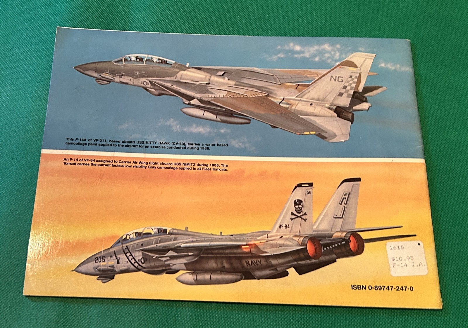 F-14 Tomcat In Action Aircraft Number 105 Fighter Jet Book by Al Adcock