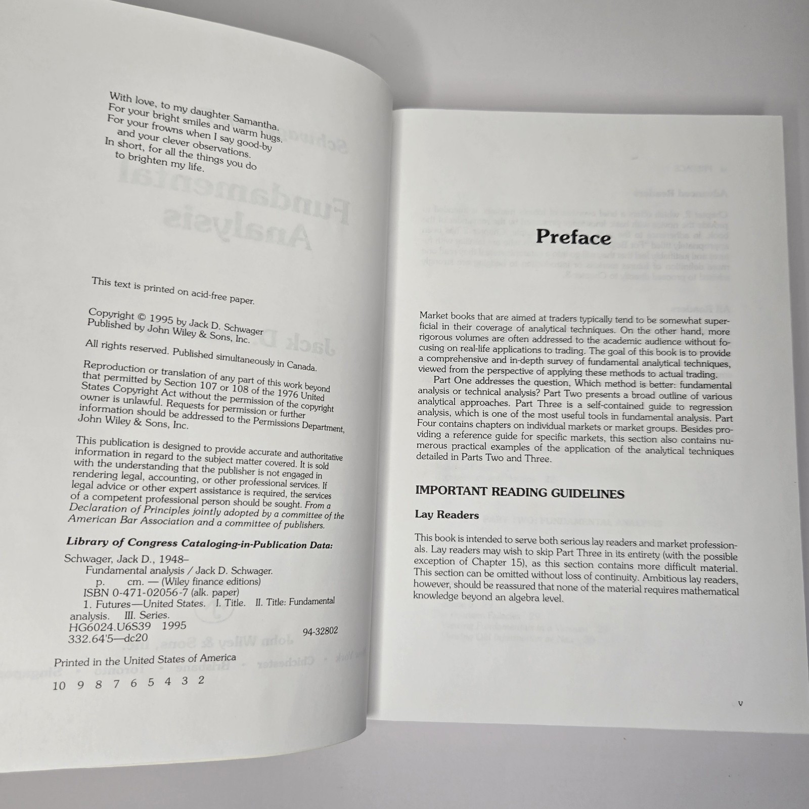 Schwager on Futures Fundamental Analysis by Jack D Schwager, 1995 2nd Print HCDJ