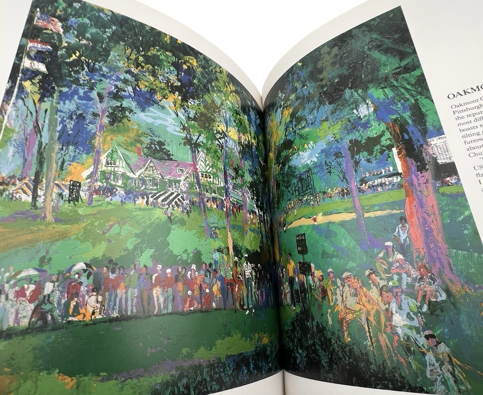 Large Big-Time Golf Book LeRoy Neiman SIGNED 1992 Hardcover 1st Edition
