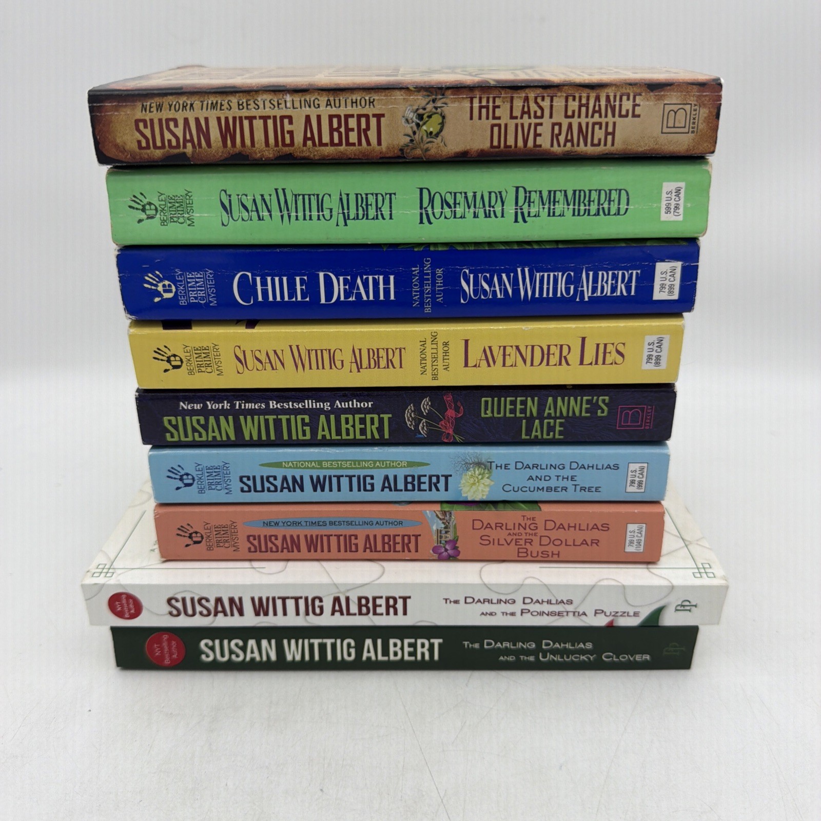 Susan Wittig Albert Lot Of 9 Mysteries Lavender Lies Chile Death