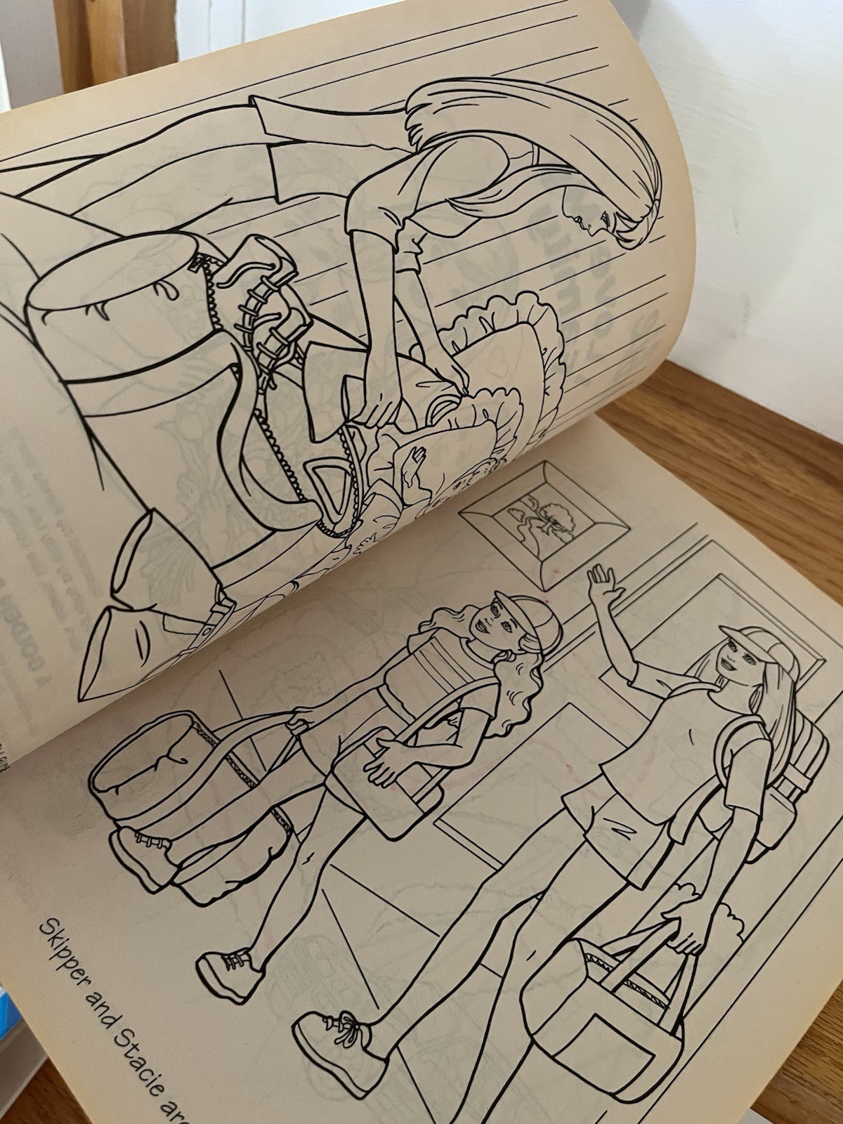 Barbie I Love My Family Coloring Book 5 pages marked on 2003