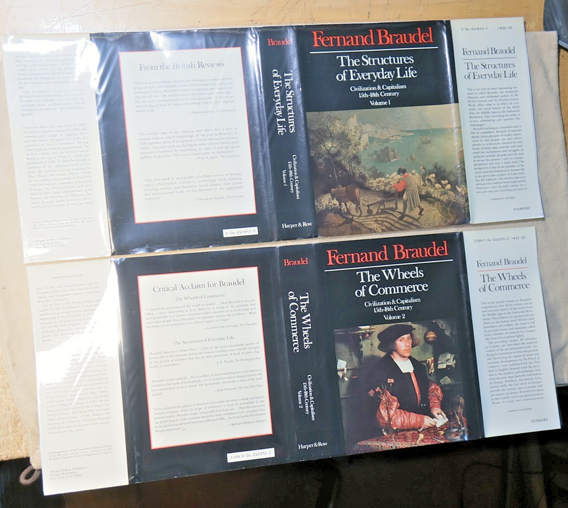 FERNAND BRAUDEL Civilization & Capitalism 15th-18th Century 2-Volumes First Edit