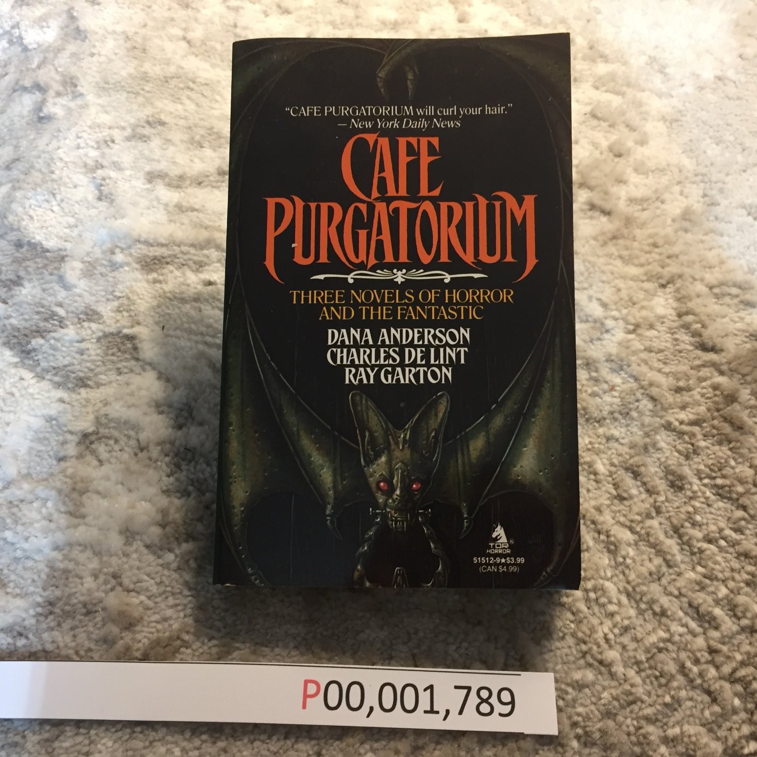 Cafe Purgatorium Dana Anderson 1993 TOR Dark Fantasy Horror Paperback Book