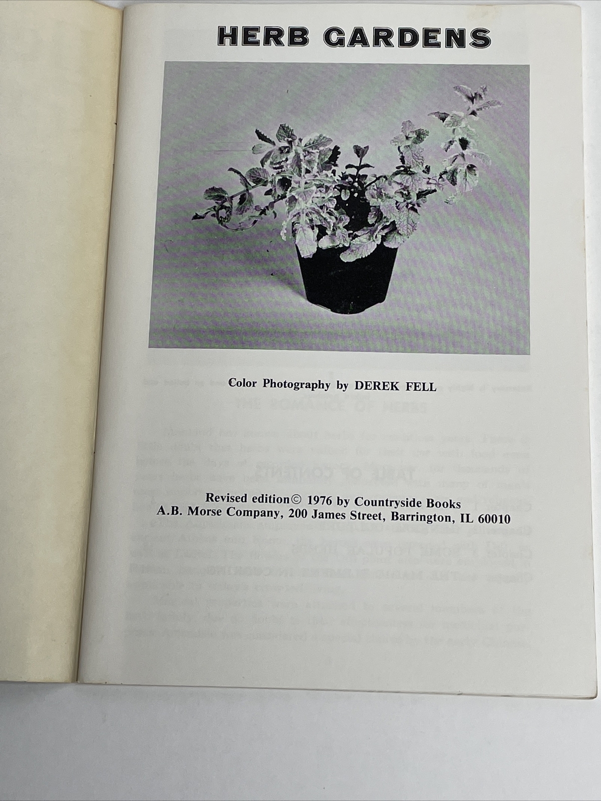 Countryside Books – Herb Gardening – 1976 Booklet