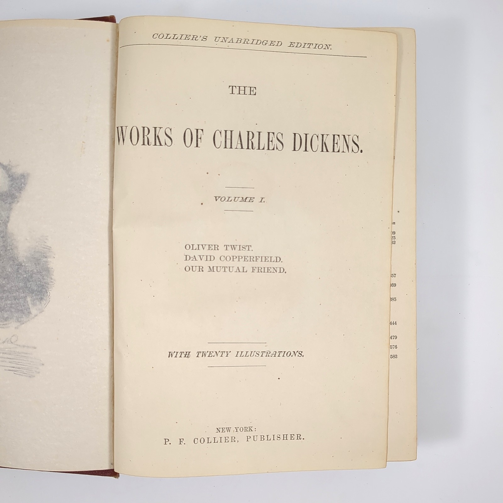 Works Of Charles Dickens Antique Collier Unabridged Vol 1 and 2 1870