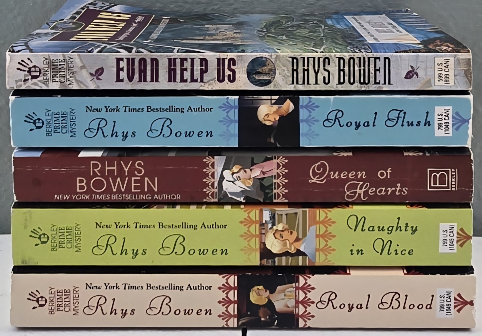 Lot of 5 Rhys Bowen Paperbacks- A Royal Spyness Mystery & Evan Help Us