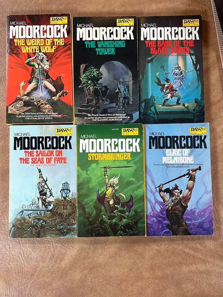 Elric Saga Michael Moorcock DAW Complete Vintage Paperback Fantasy Boxed Set