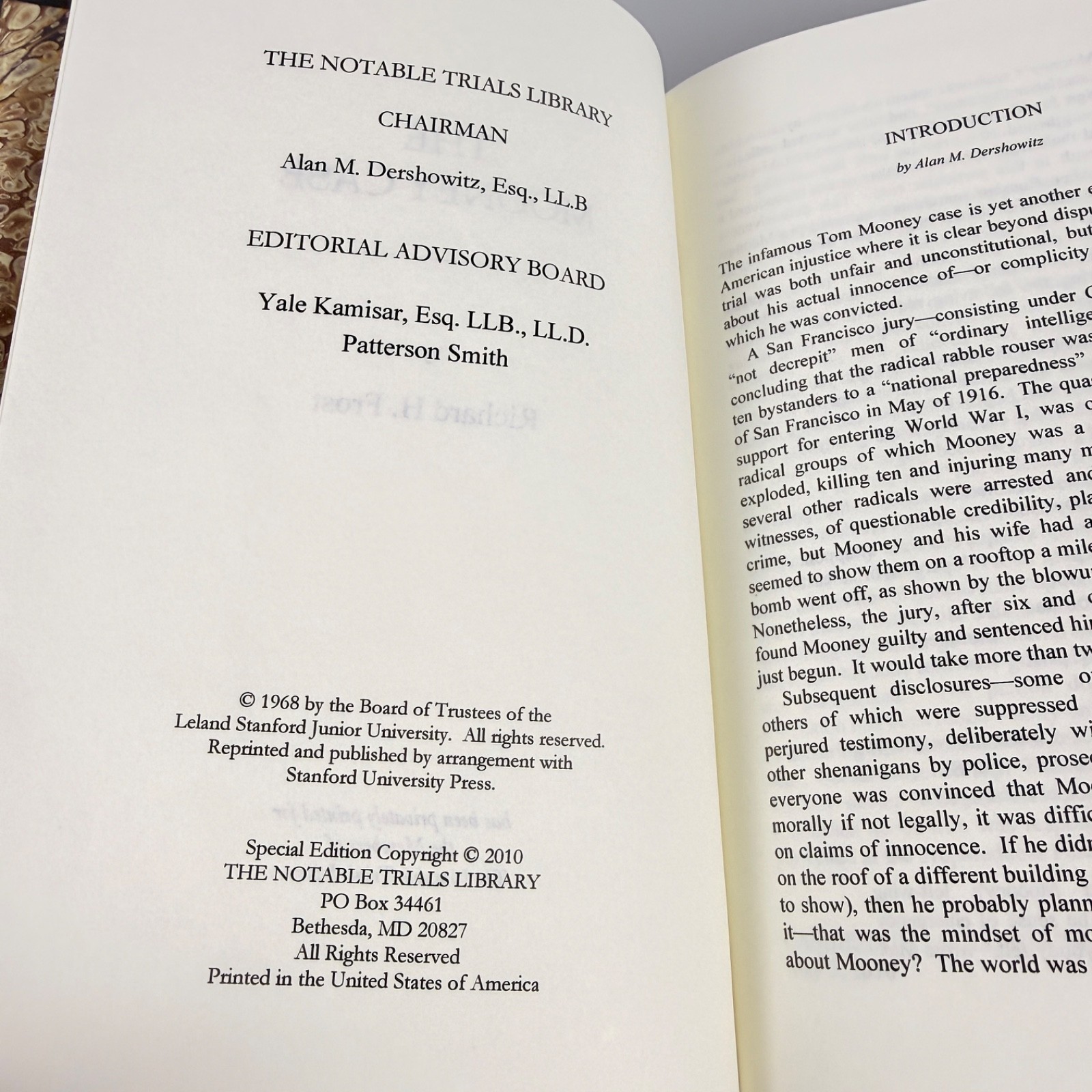 The Mooney Case by Richard H. Frost Notable Trials Library Limited Leather